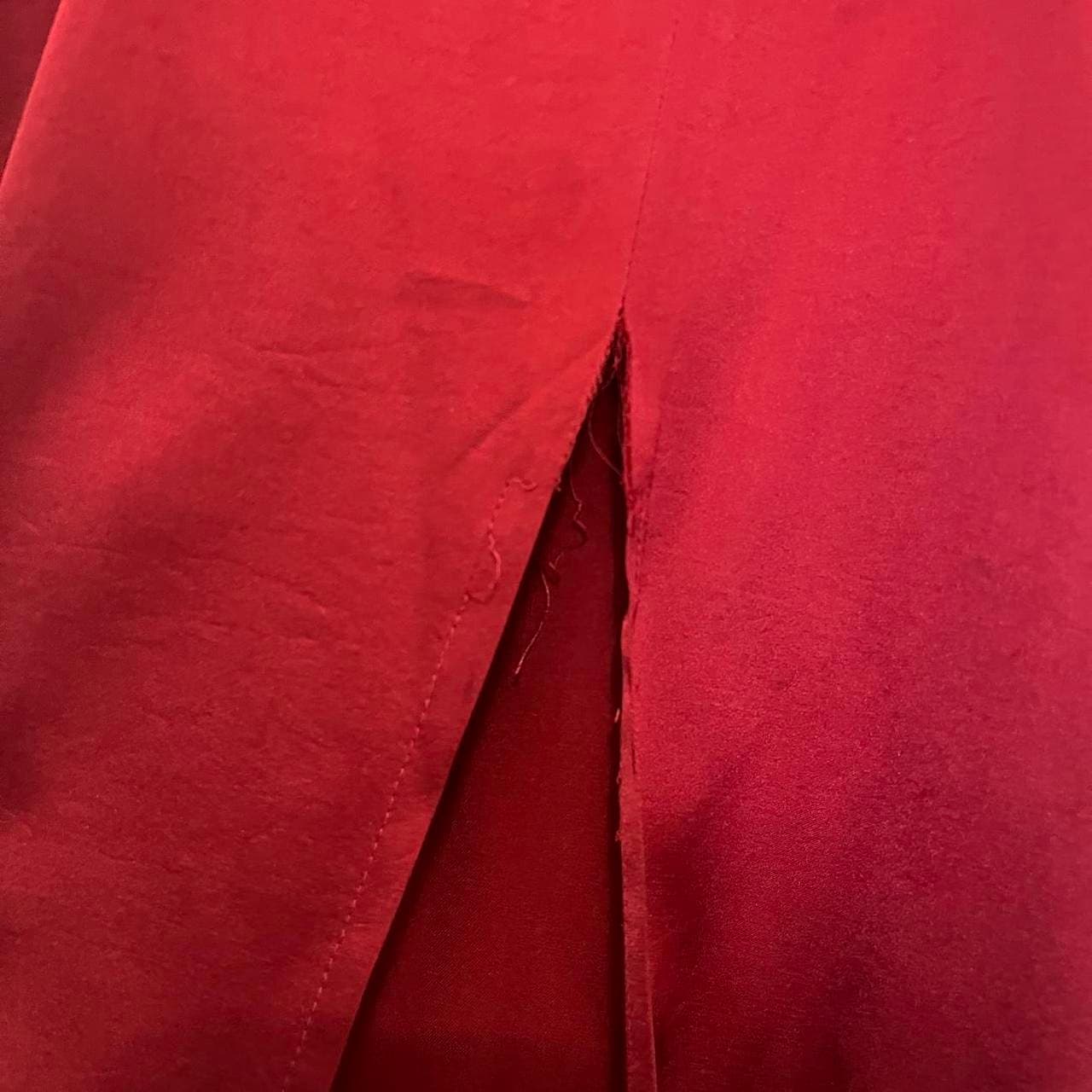Red Satin Halter Crop Top and Maxi Skirt Two-Piece Set — photo 3 of 8