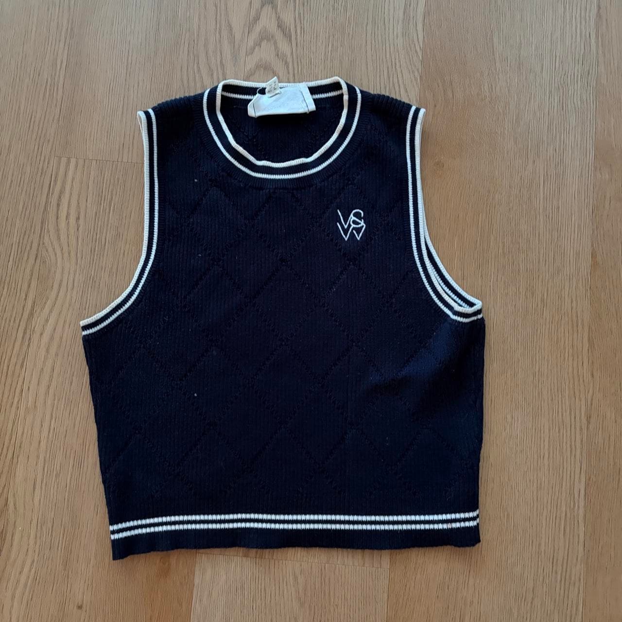 Viktoria & Woods Rafael Knit Sweater Vest Navy — photo 1 of 6
