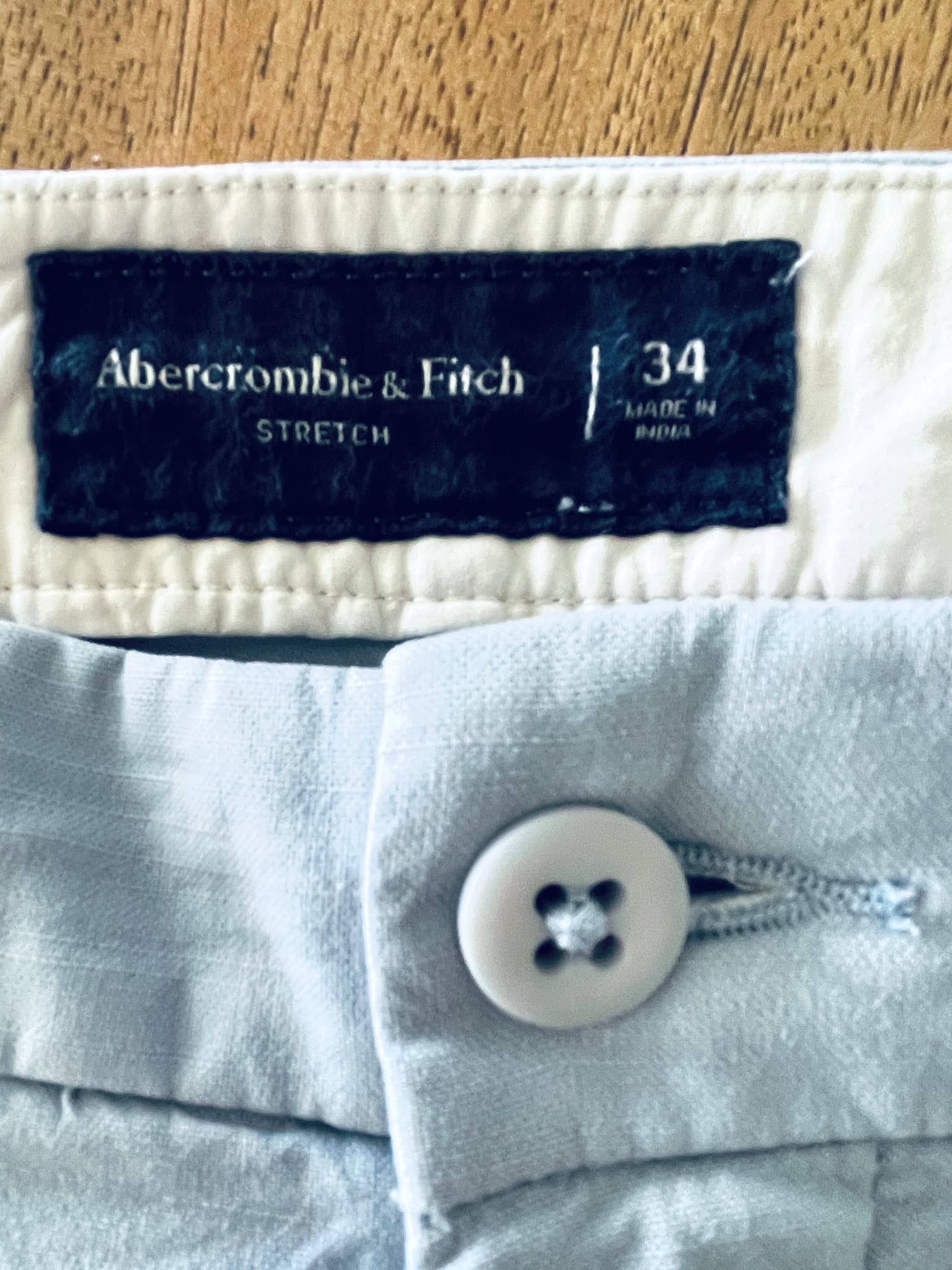 Abercrombie & Fitch Chino Shorts Stretch Light Blue Men's 34 — photo 2 of 8