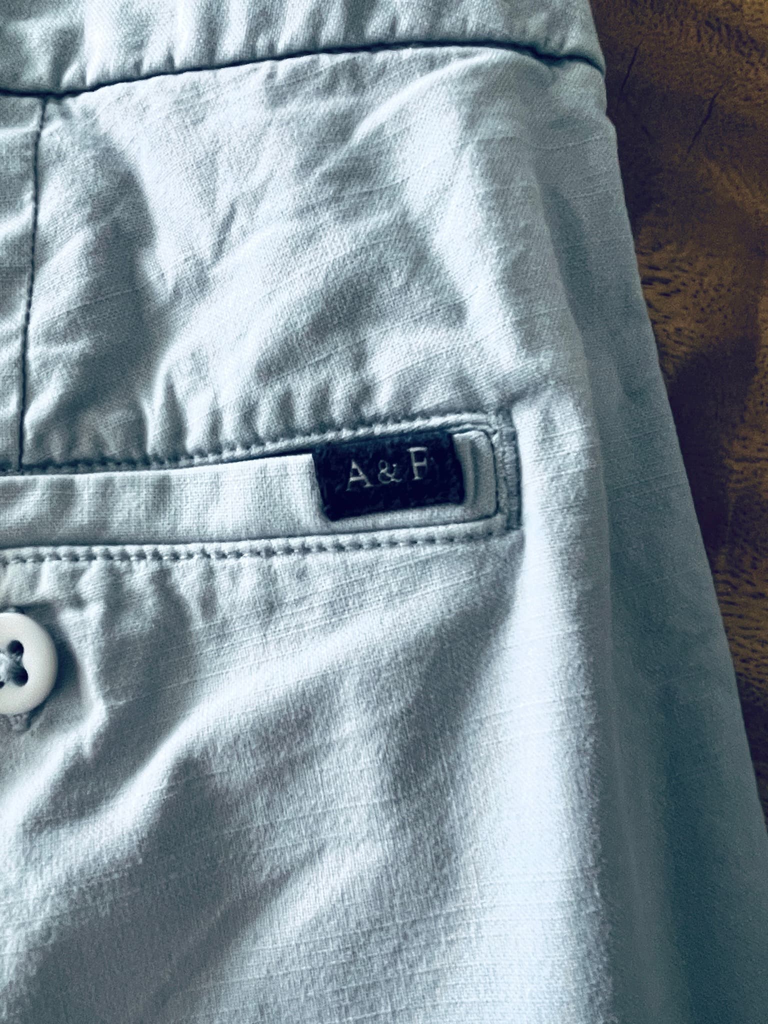 Abercrombie & Fitch Chino Shorts Stretch Light Blue Men's 34 — photo 4 of 8