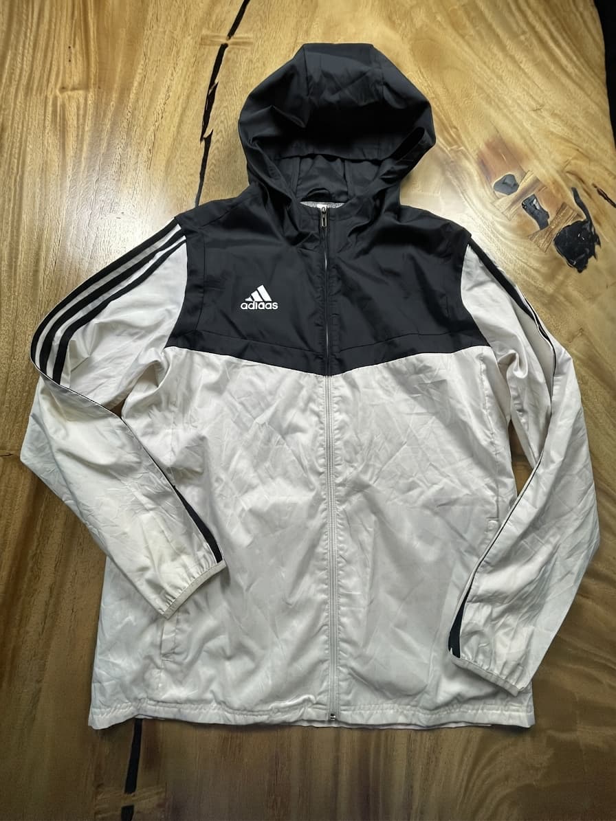 Adidas Core 18 Rain Jacket Full Zip Black White Men's XL — photo 1 of 10