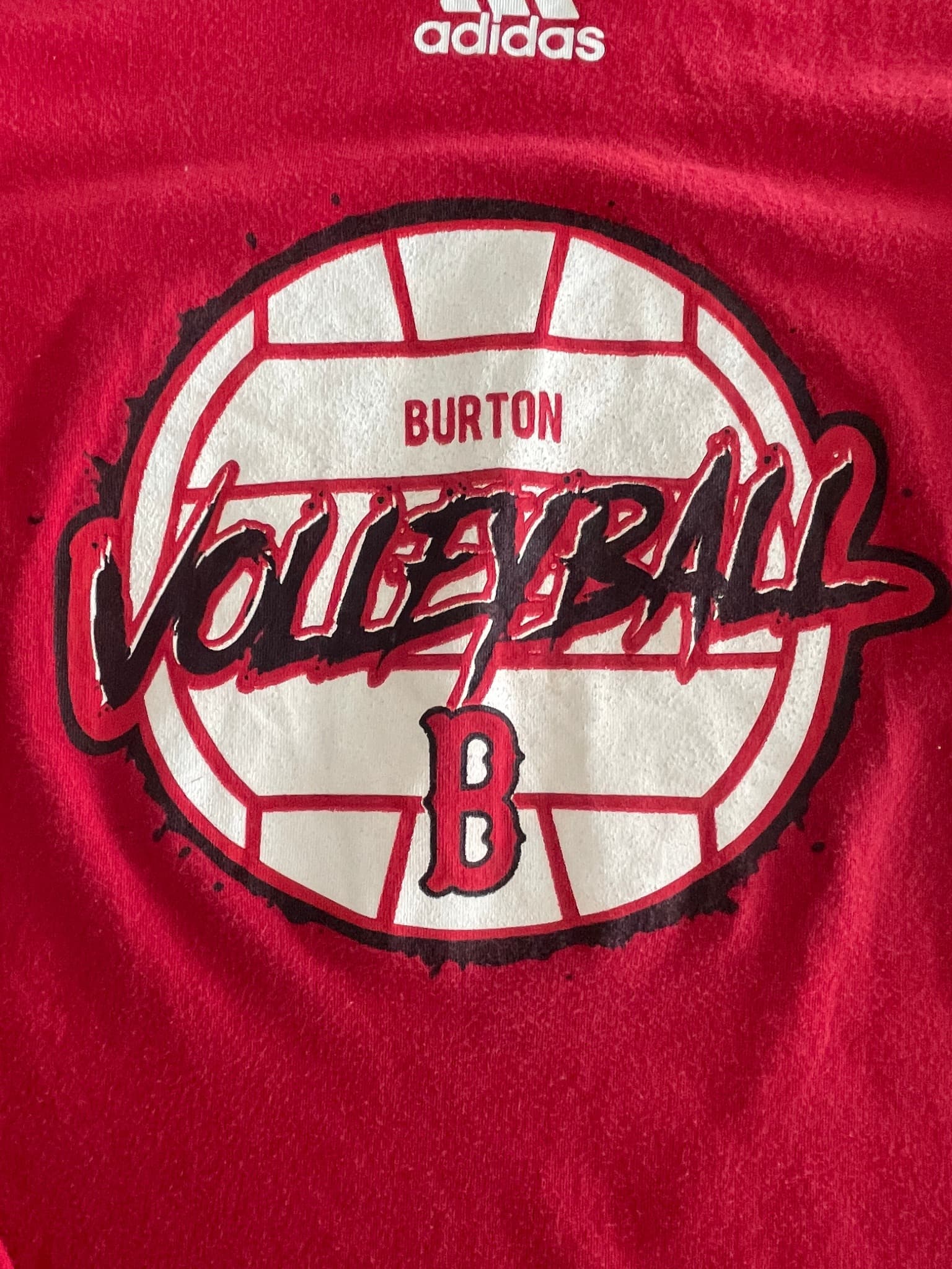 Adidas Long Sleeve T-Shirt Burton Volleyball Graphic Red Men's M — photo 2 of 9