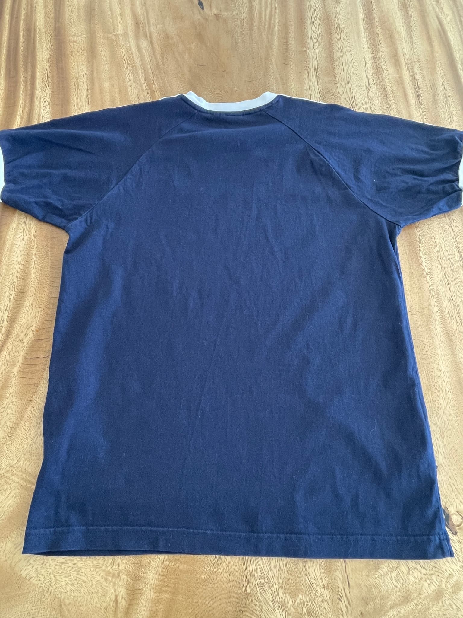 Adidas Originals Trefoil 3-Stripes Ringer T-Shirt Navy Blue — photo 6 of 8
