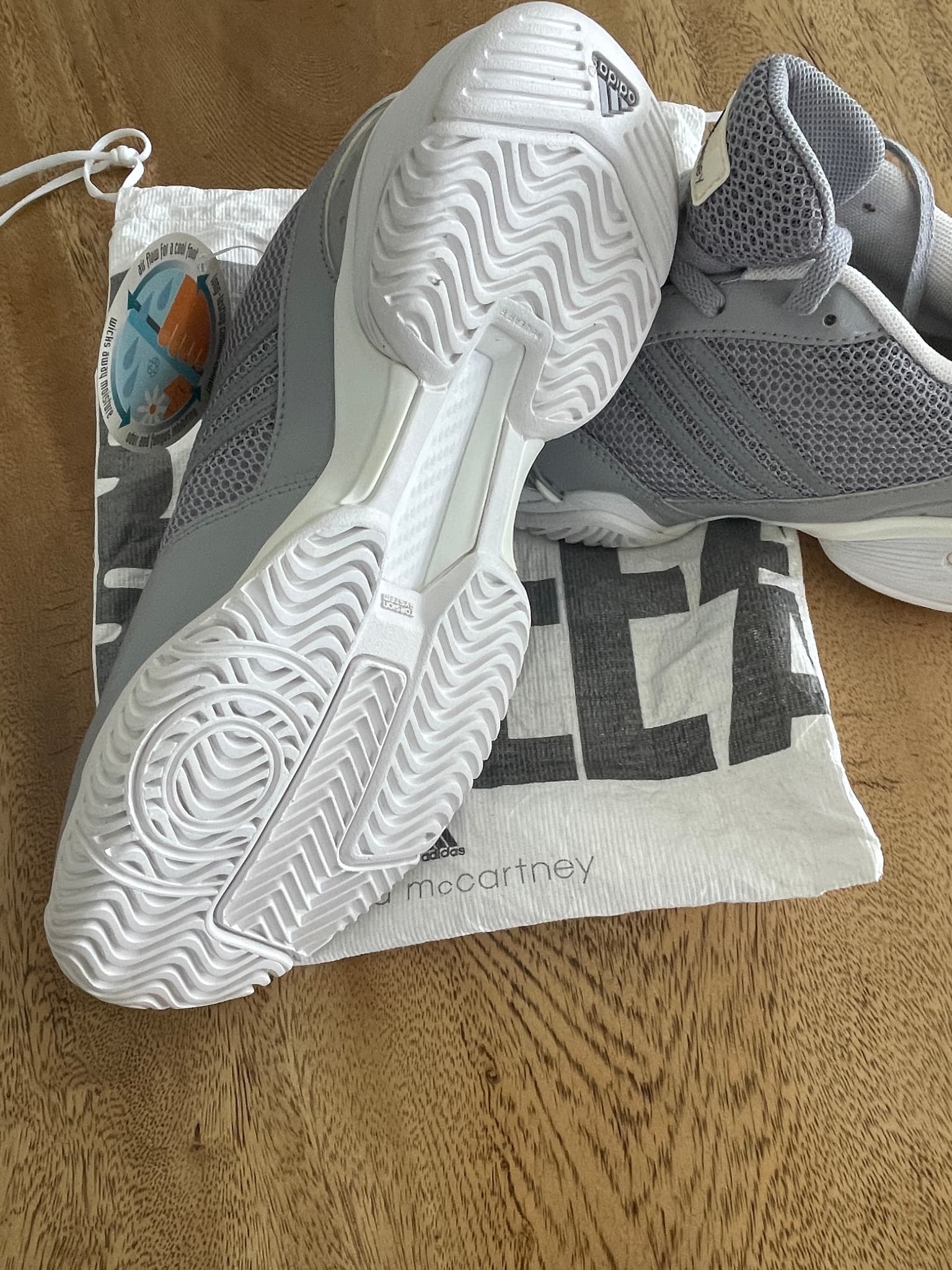 adidas stella mccartney Barricade Tennis Shoes Grey Women's US 9 — photo 2 of 8