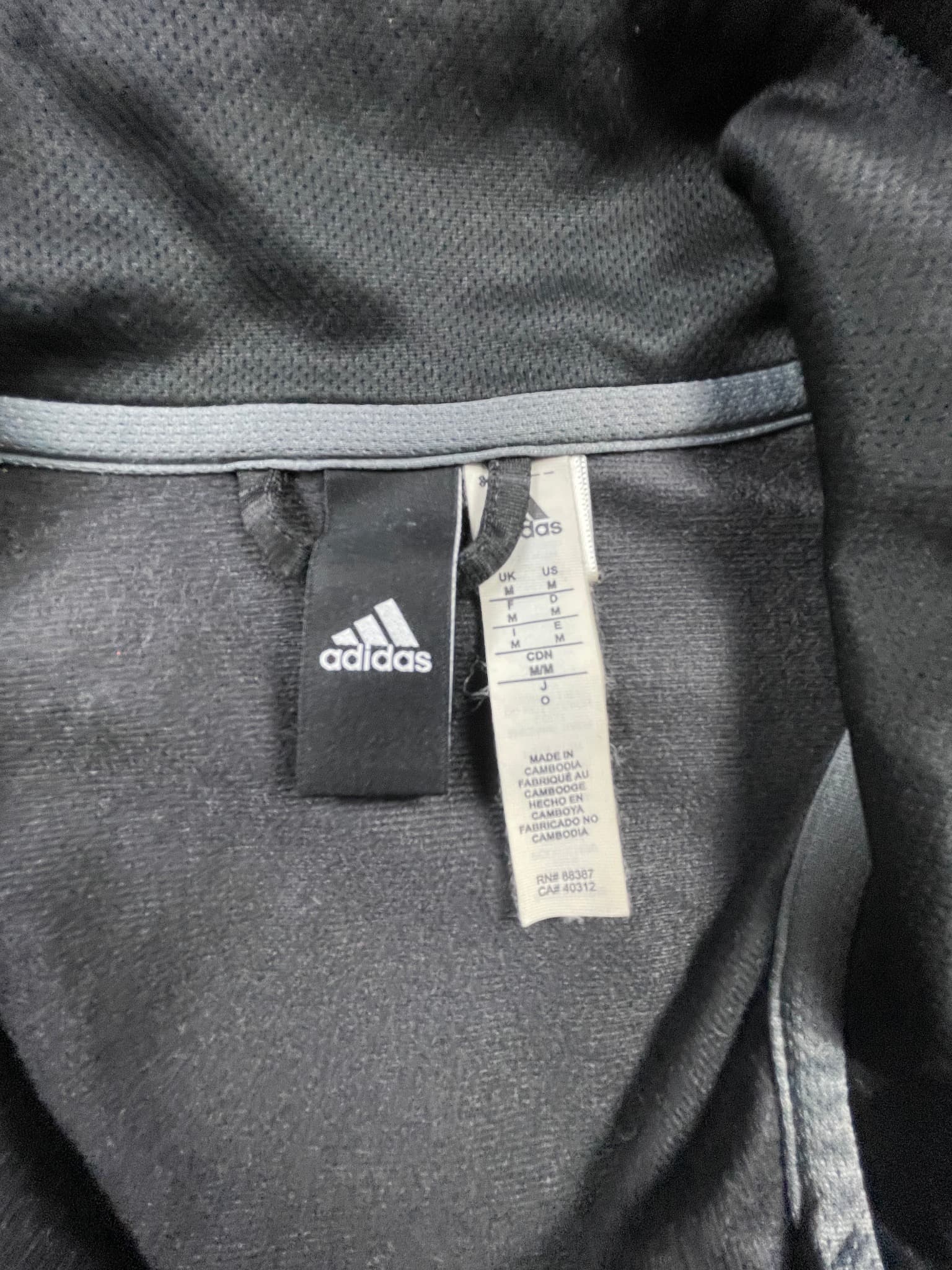 Adidas Track Jacket Full Zip Camo Print Black Men's M — photo 4 of 10