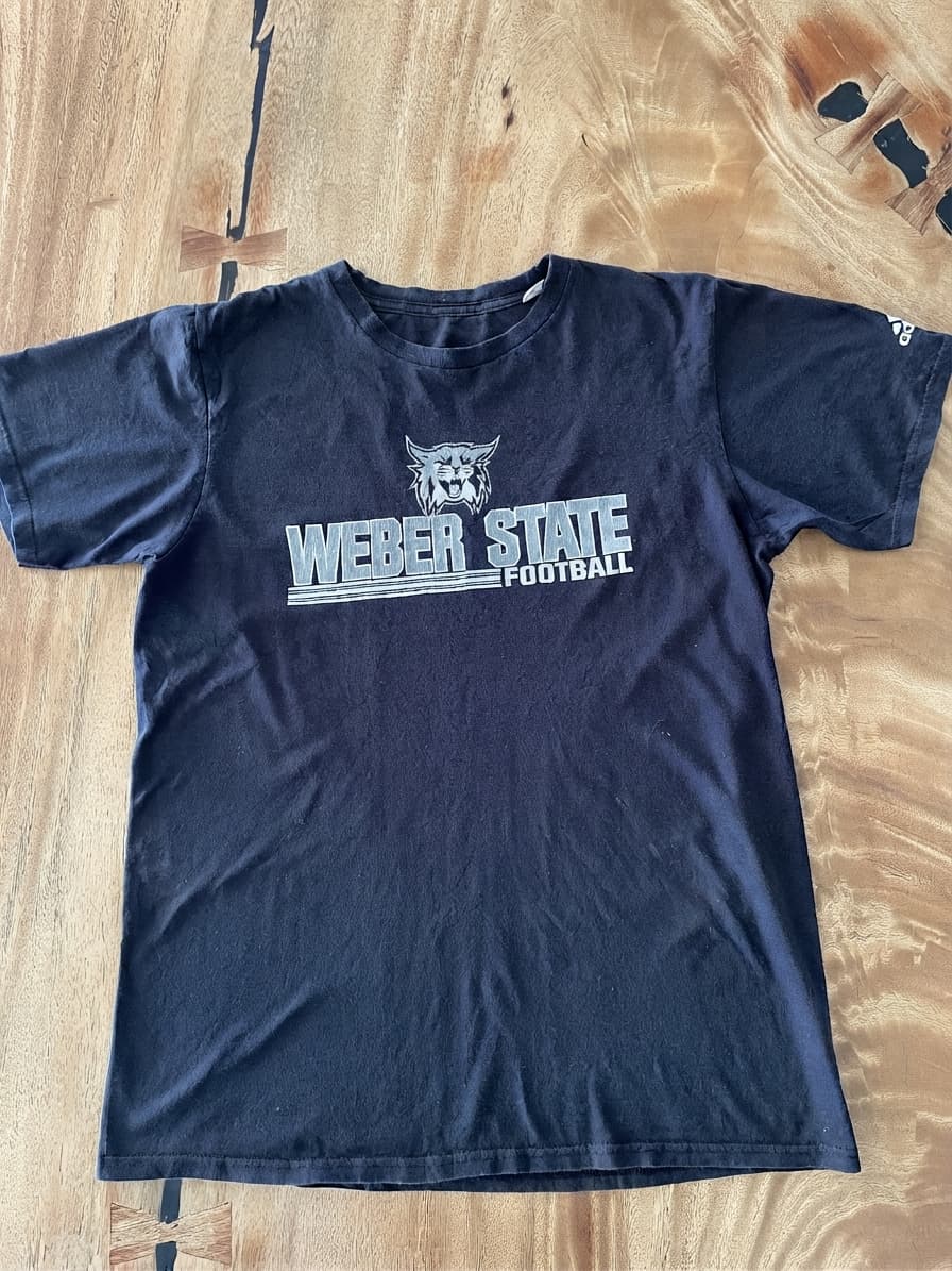 Adidas Weber State Wildcats Football T-Shirt Graphic Black Men's M — photo 1 of 9