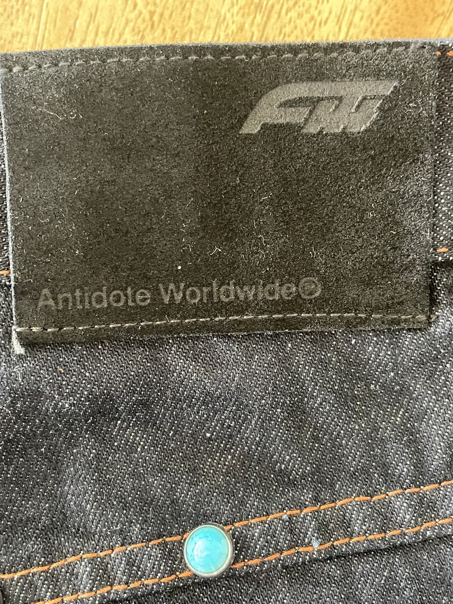 ANTIDOTEWORLDWIDE Denim Jeans Turquoise Studded Black Unisex M — photo 6 of 13