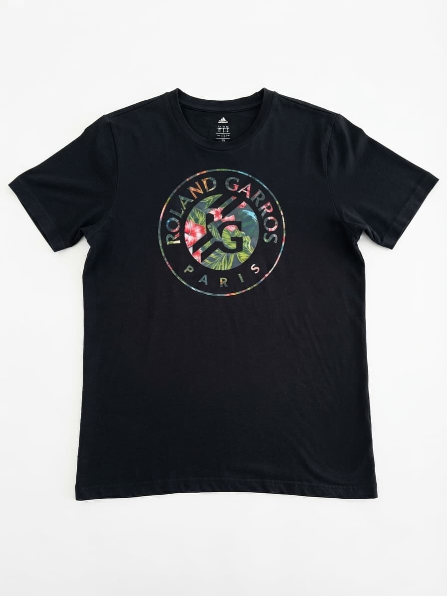 Archival Adidas x Y-3 Yohji Yamamoto 2015 Roland Garros Floral Graphic T-Shirt - Men's M - Like New — photo 1 of 8