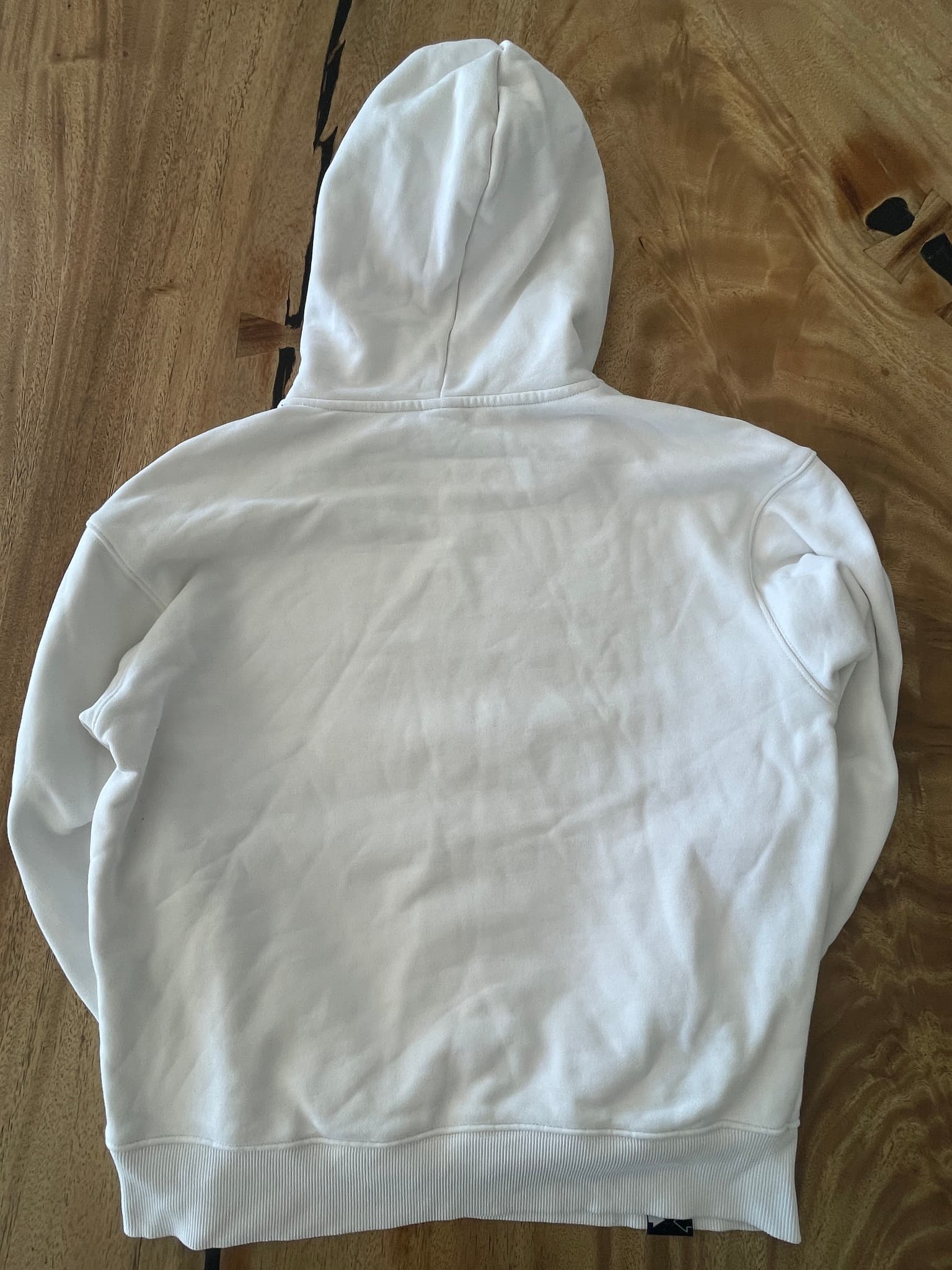 Bossini.X Pullover Hoodie Keep Real Embroidery White Unisex S — photo 9 of 12