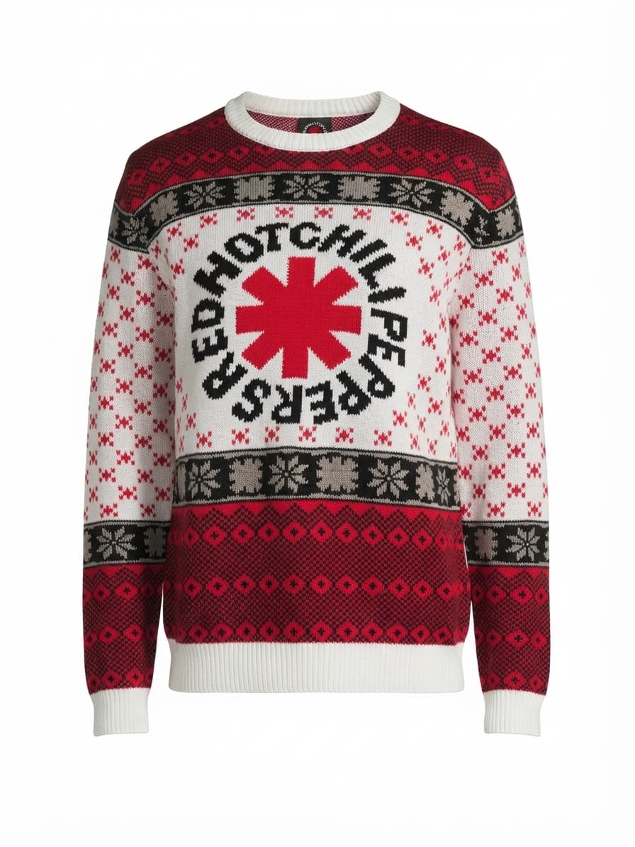 Bravado Red Hot Chili Peppers Christmas Sweater Red White Black Size M — photo 1 of 7