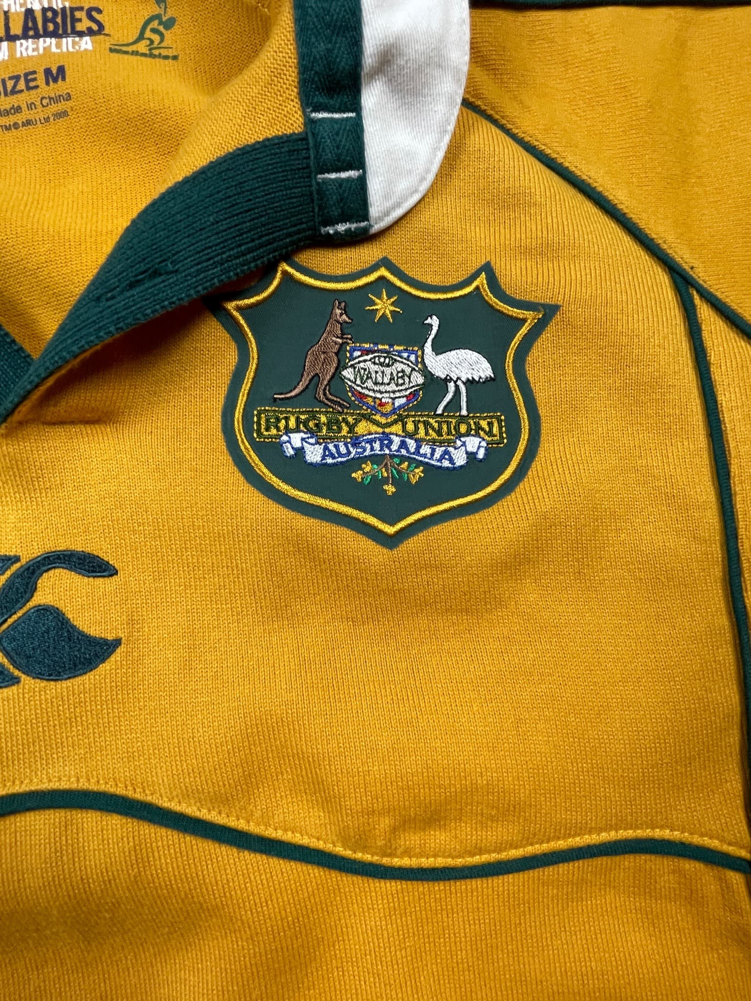 Canterbury Australia Wallabies 2007 Rugby World Cup Replica Jersey Gold Men's M — photo 2 of 9