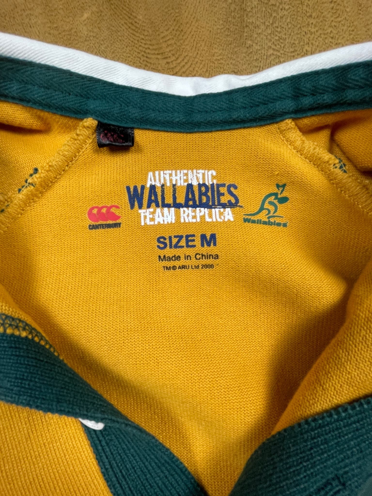 Canterbury Australia Wallabies 2007 Rugby World Cup Replica Jersey Gold Men's M — photo 4 of 9