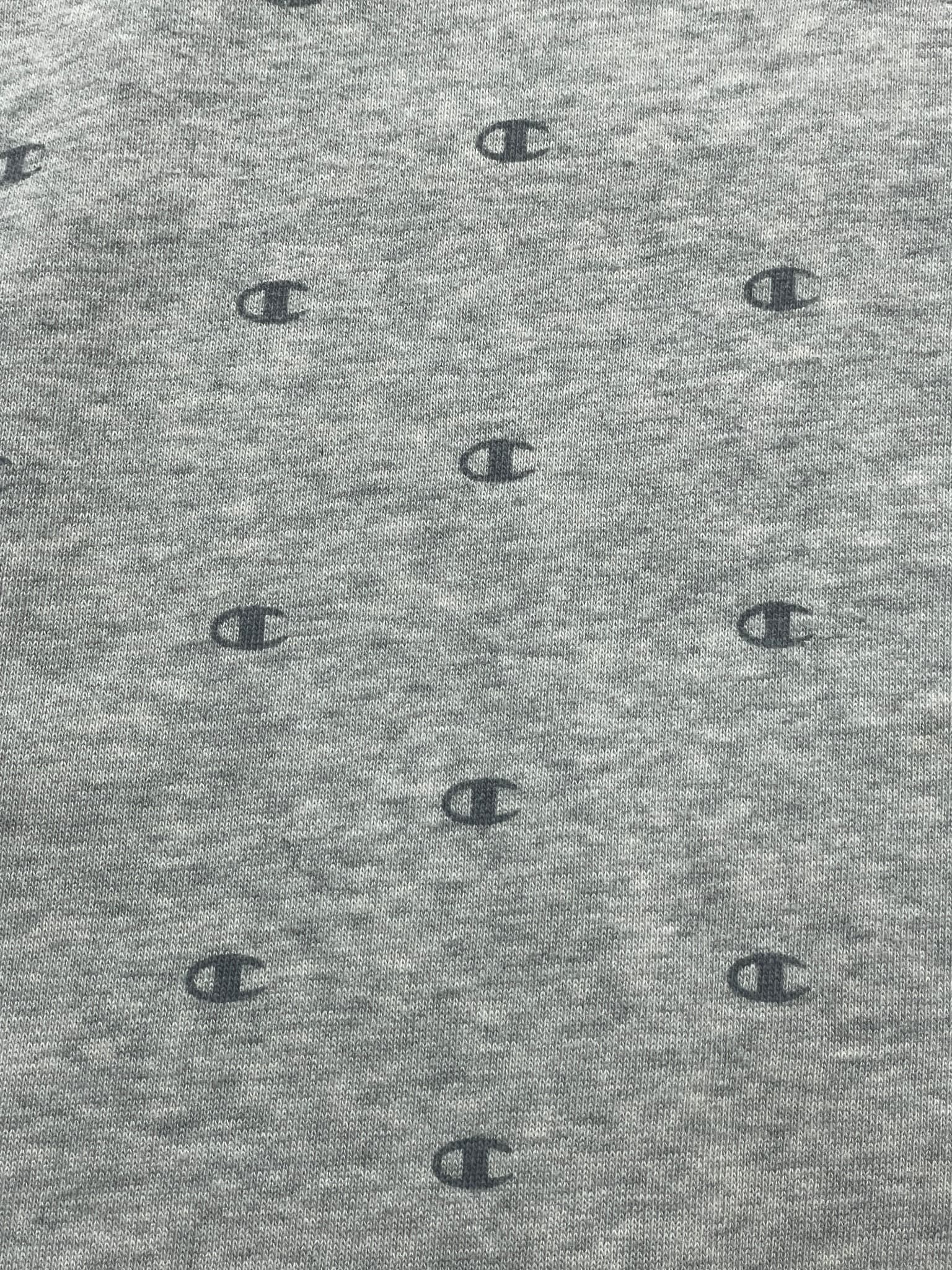 Champion Crewneck Sweatshirt All-Over Logo Print Grey Unisex L — photo 3 of 10