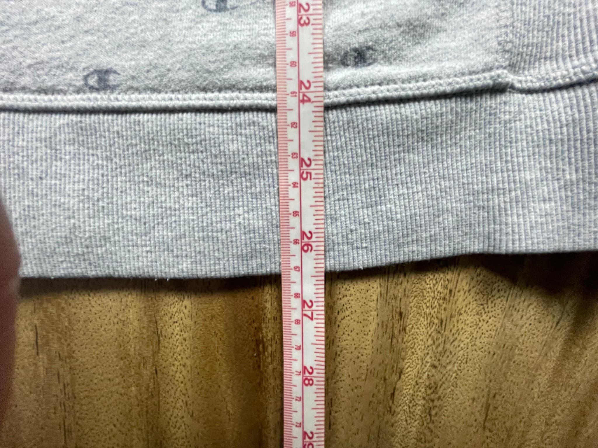 Champion Crewneck Sweatshirt All-Over Logo Print Grey Unisex L — photo 8 of 10