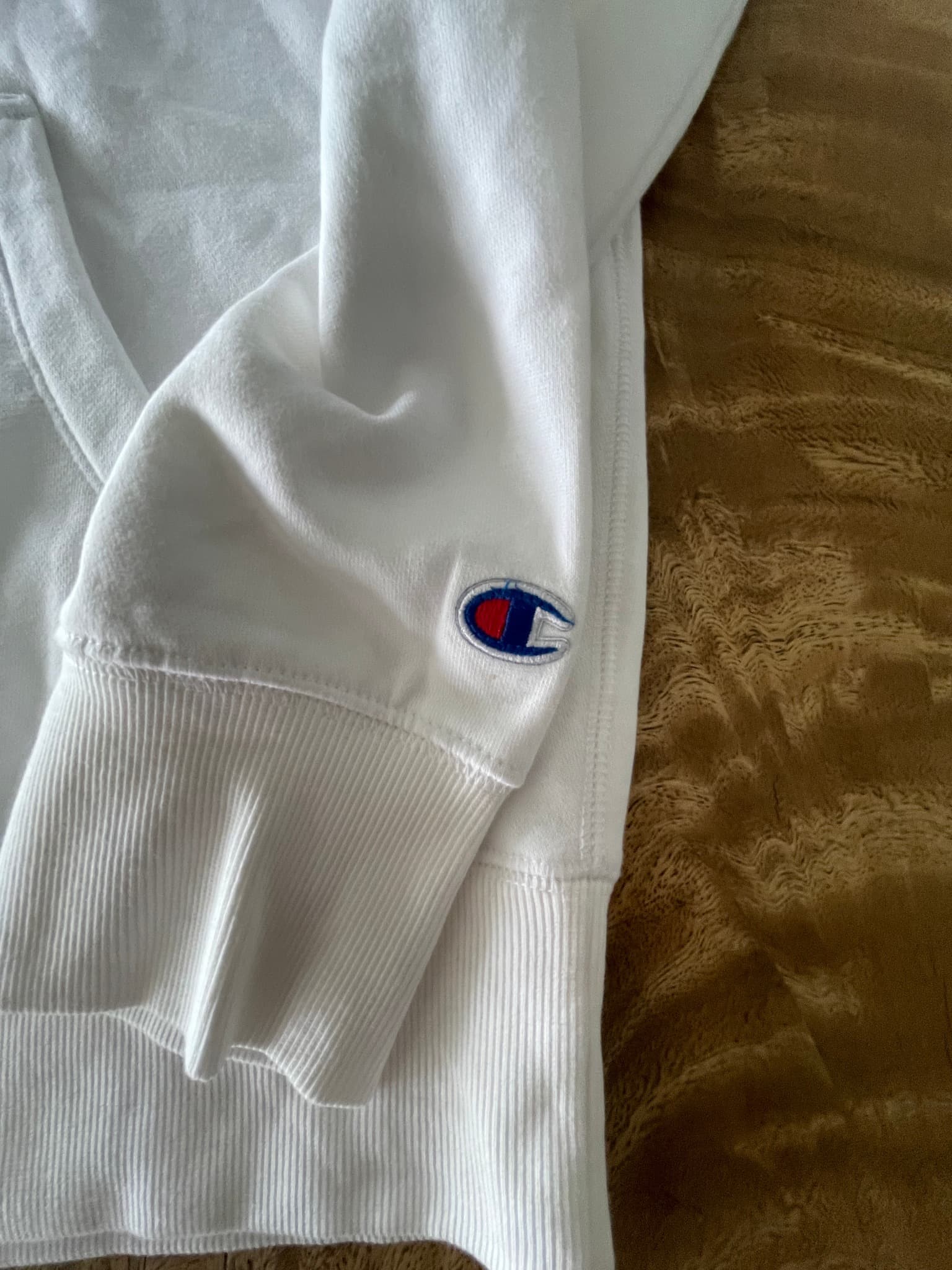 Champion Hoodie Logo Tape Stripe White Unisex M — photo 4 of 7