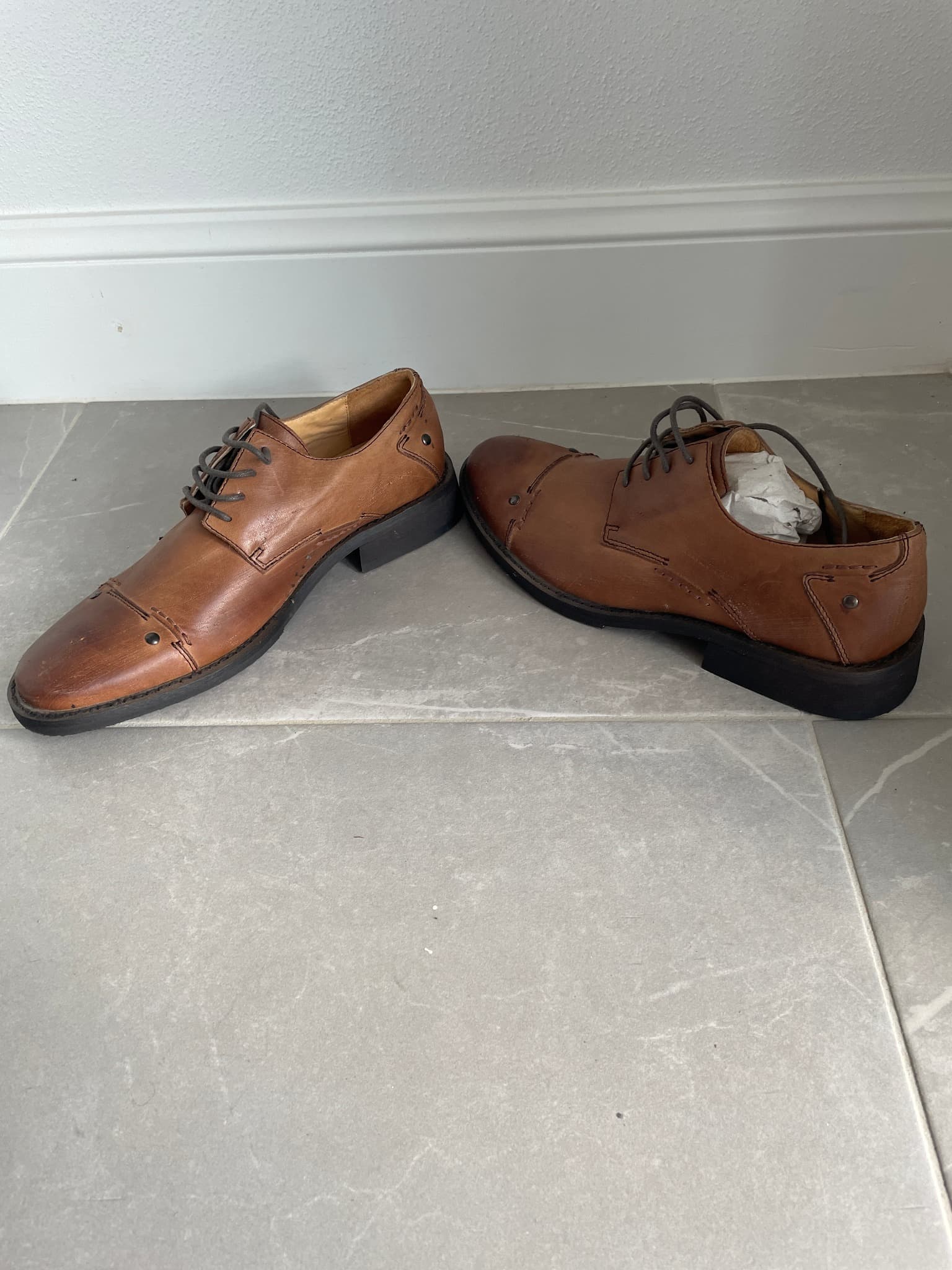 Croft Leather Oxford Shoes Brown Cap Toe Size 41 — photo 2 of 7