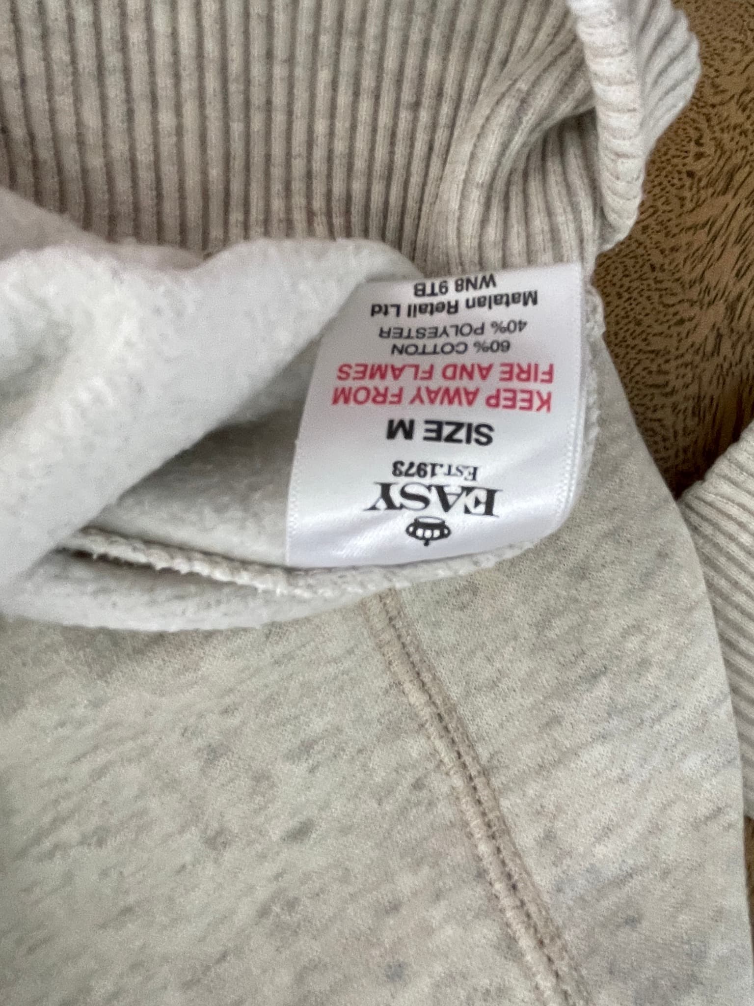 EASY CLOTHING SUPPLIERS Hoodie Graphic Print Grey Unisex M — photo 7 of 10