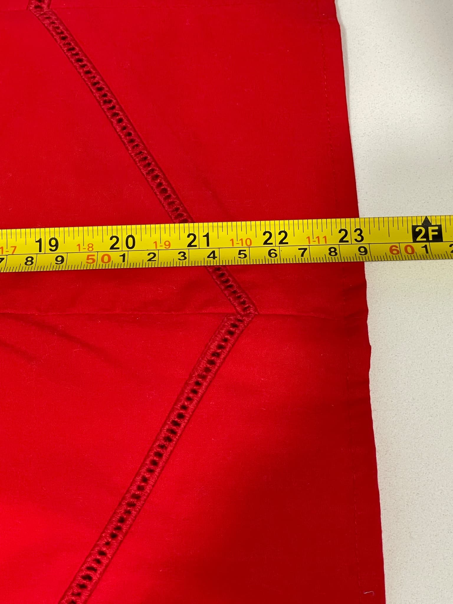 Esprit A-Line Midi Skirt Red With Chevron Detail Size 10 — photo 5 of 8