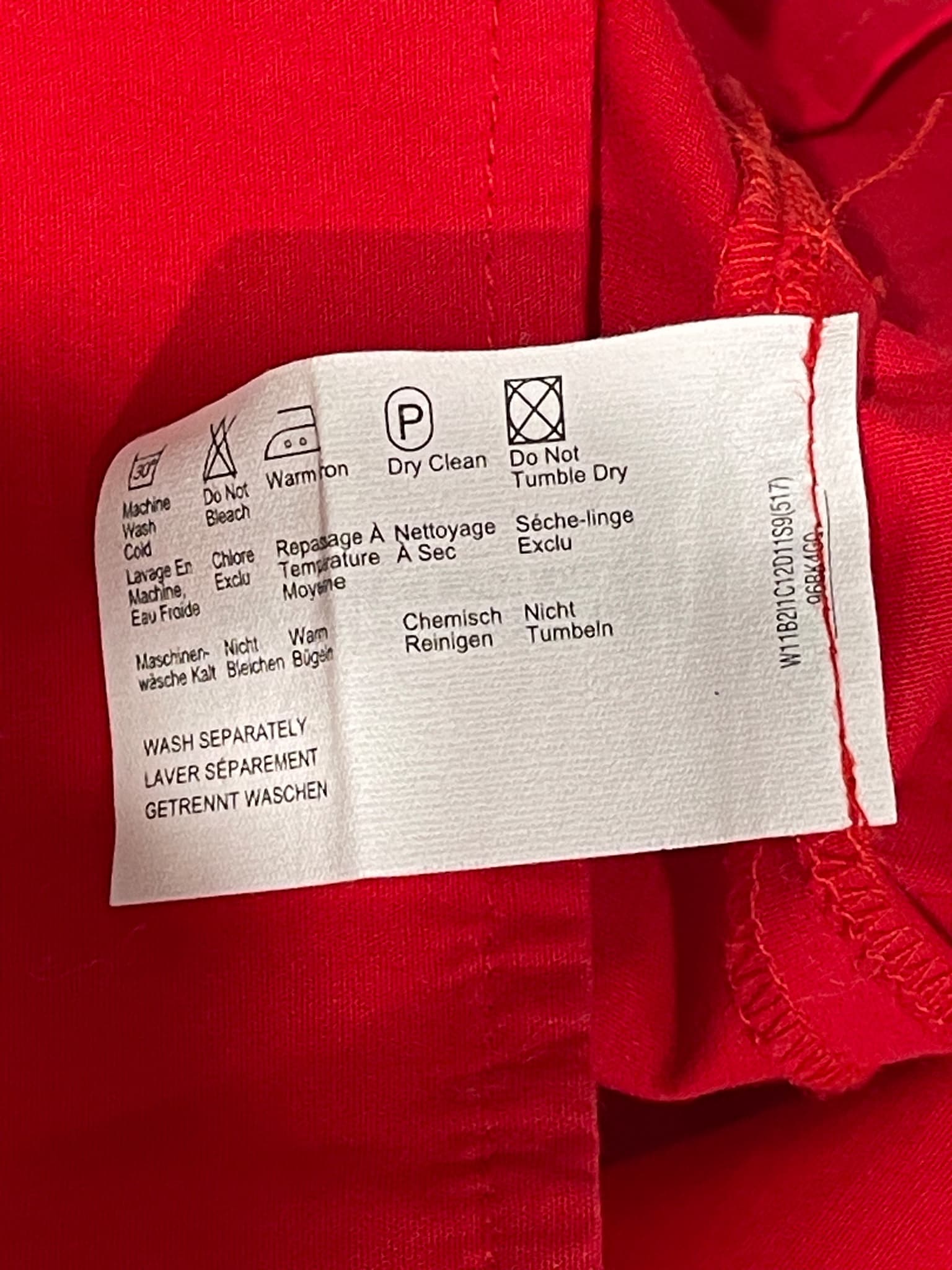 Esprit A-Line Midi Skirt Red With Chevron Detail Size 10 — photo 8 of 8
