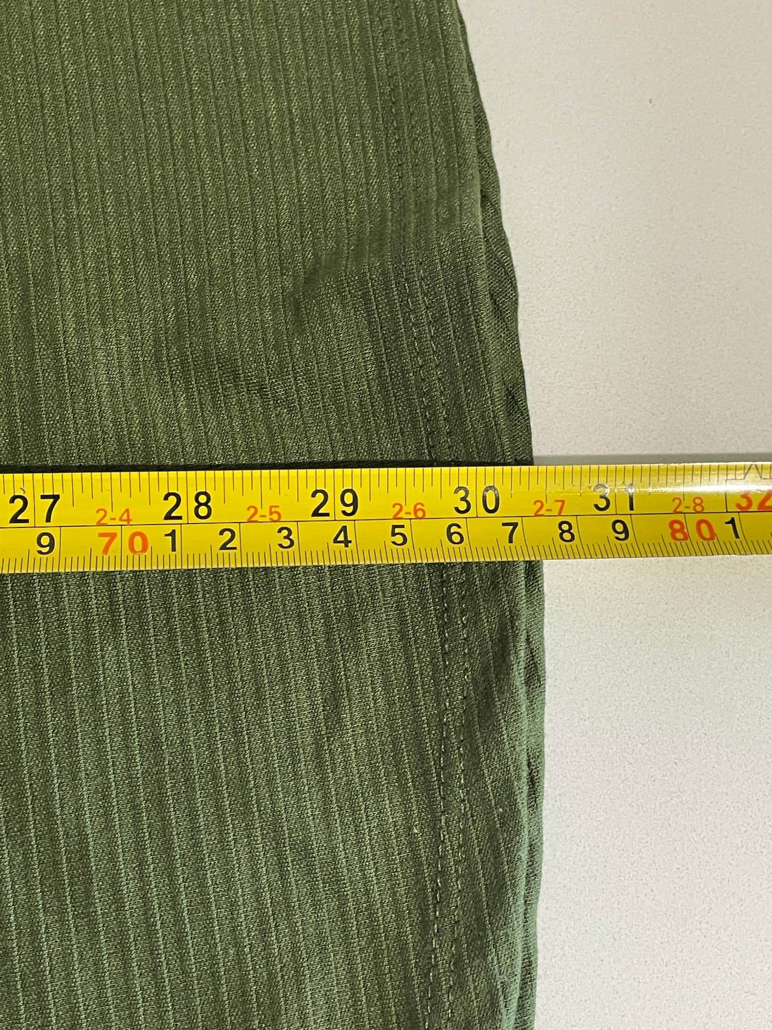 Factorie Ribbed Mock Neck Skater Dress Olive Green XS — photo 4 of 6