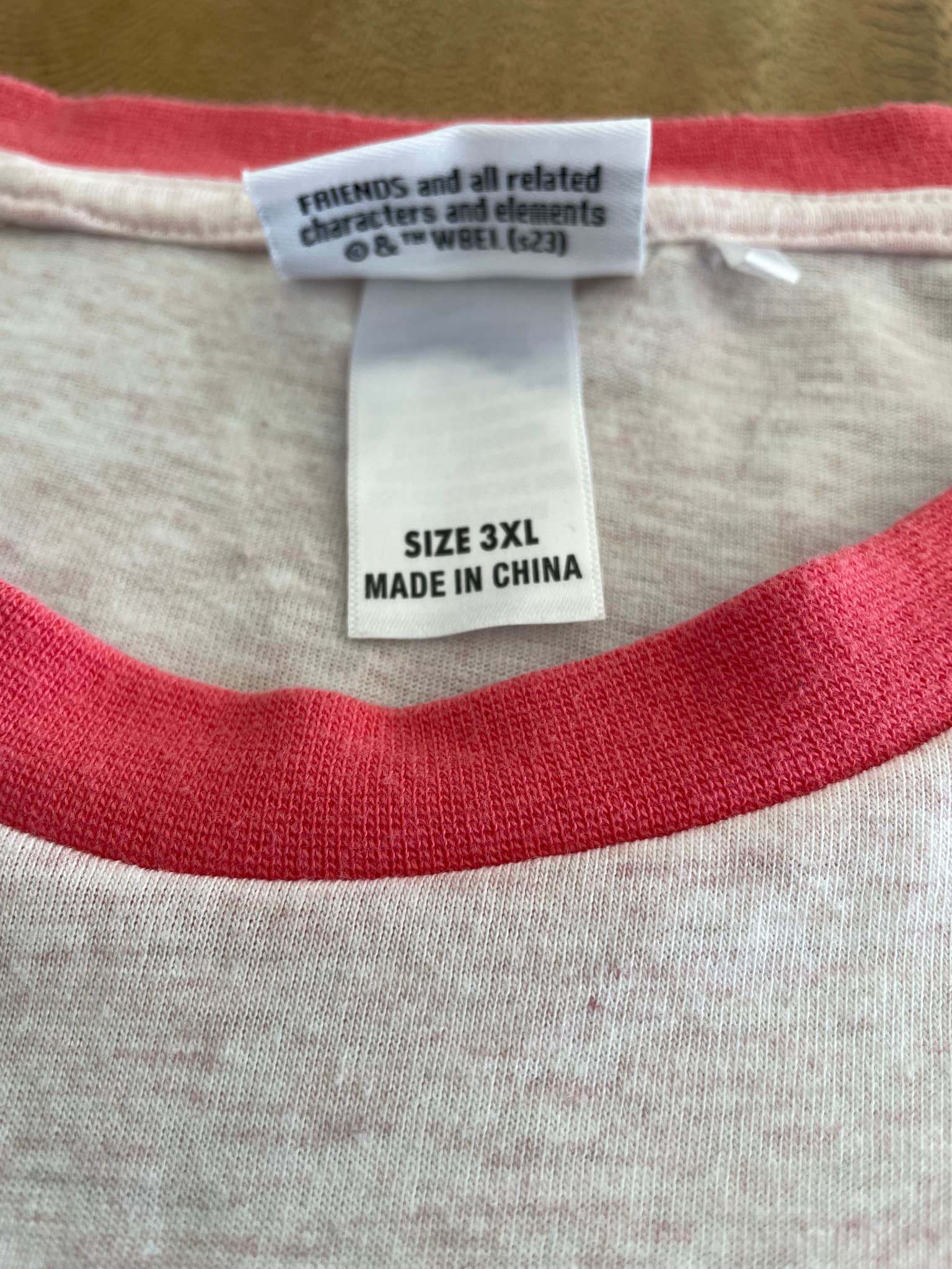 Friends You're My Lobster Raglan T-Shirt White and Pink 3XL — photo 5 of 8
