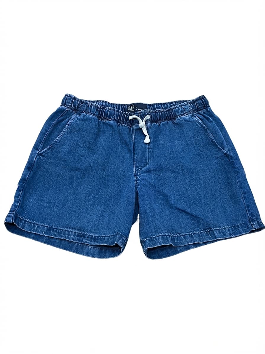 GAP Denim Pull-On Shorts Blue Drawstring Waist Men's Size M — photo 1 of 8