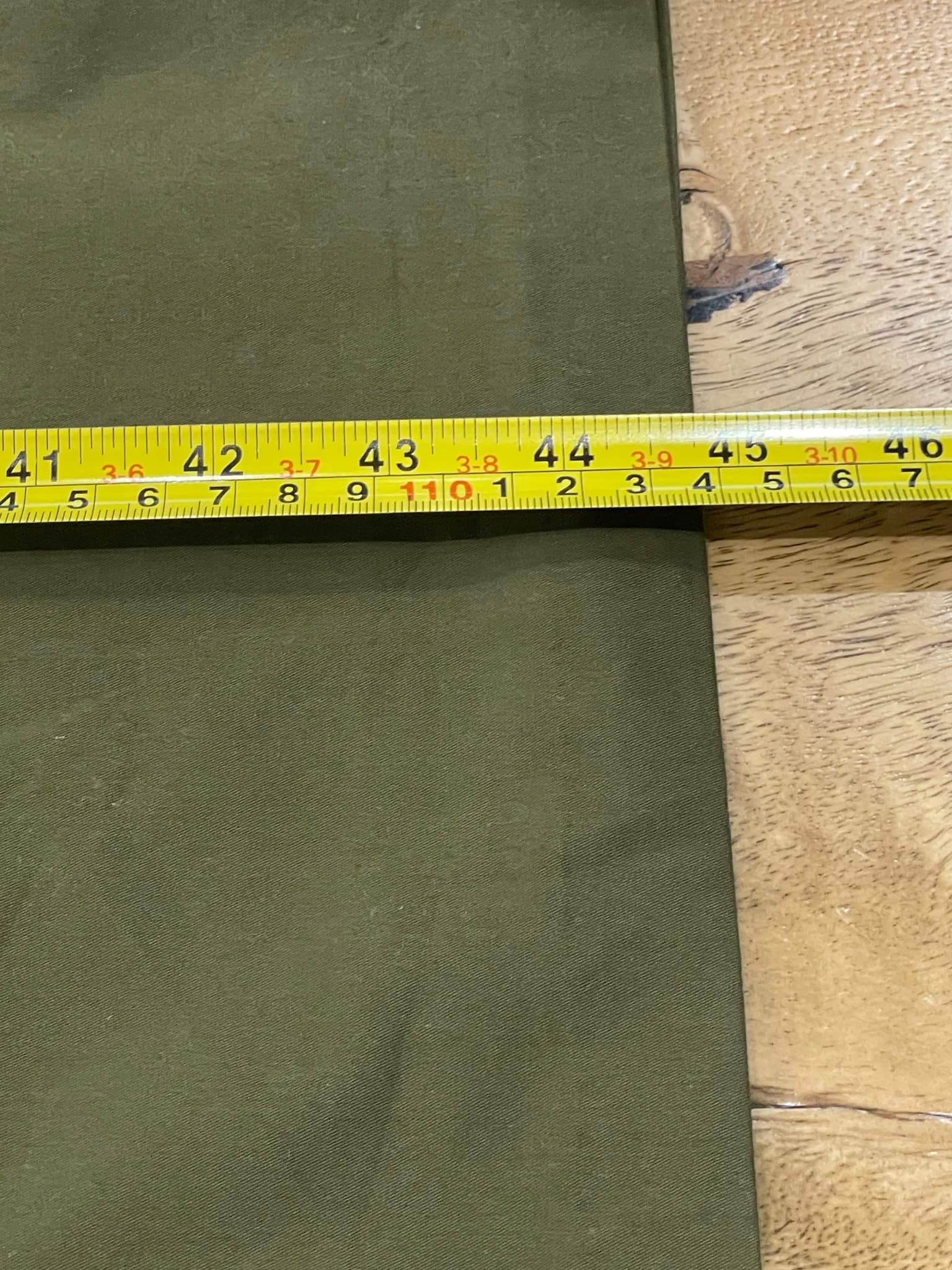 H&M Wide Leg Cotton Trousers Olive Green Size 10 — photo 10 of 10