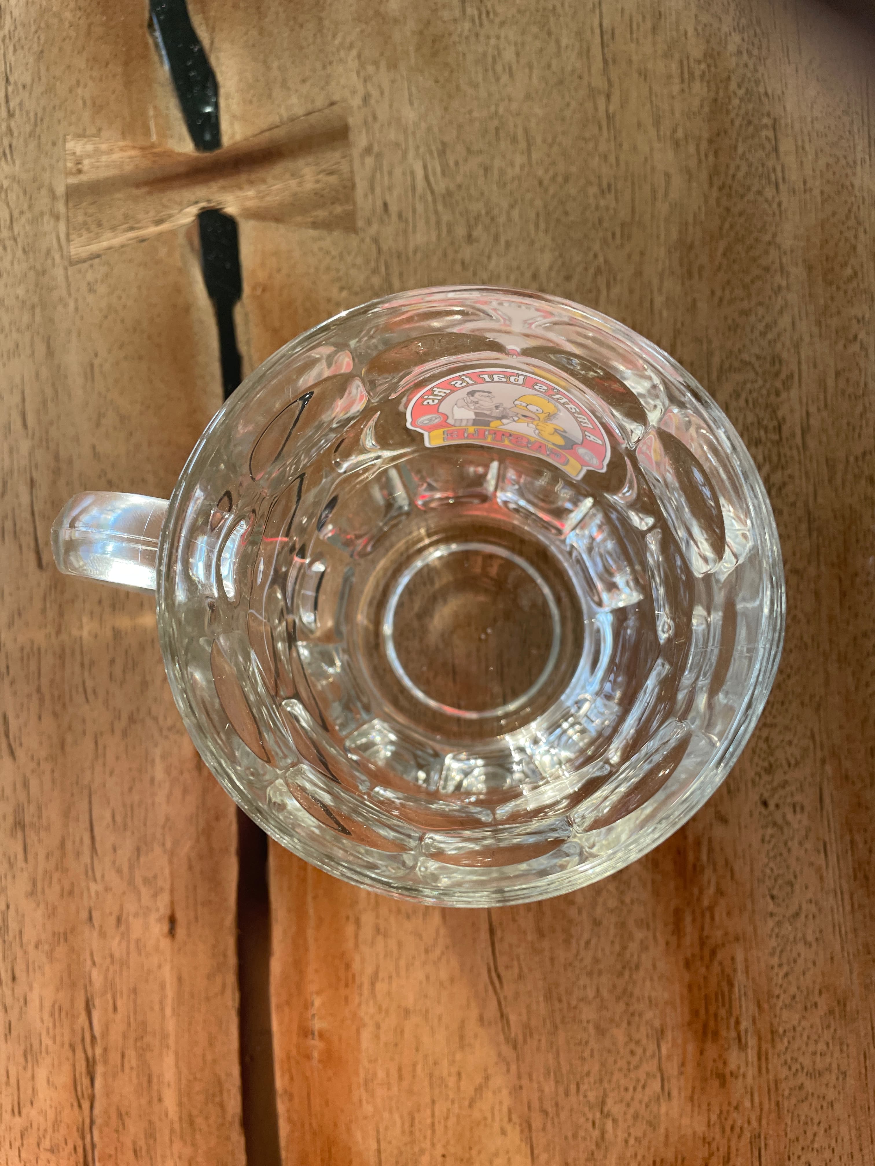 Homer Simpson 'A Man's Bar Is His Castle' Dimpled Glass Beer Mug — photo 3 of 4