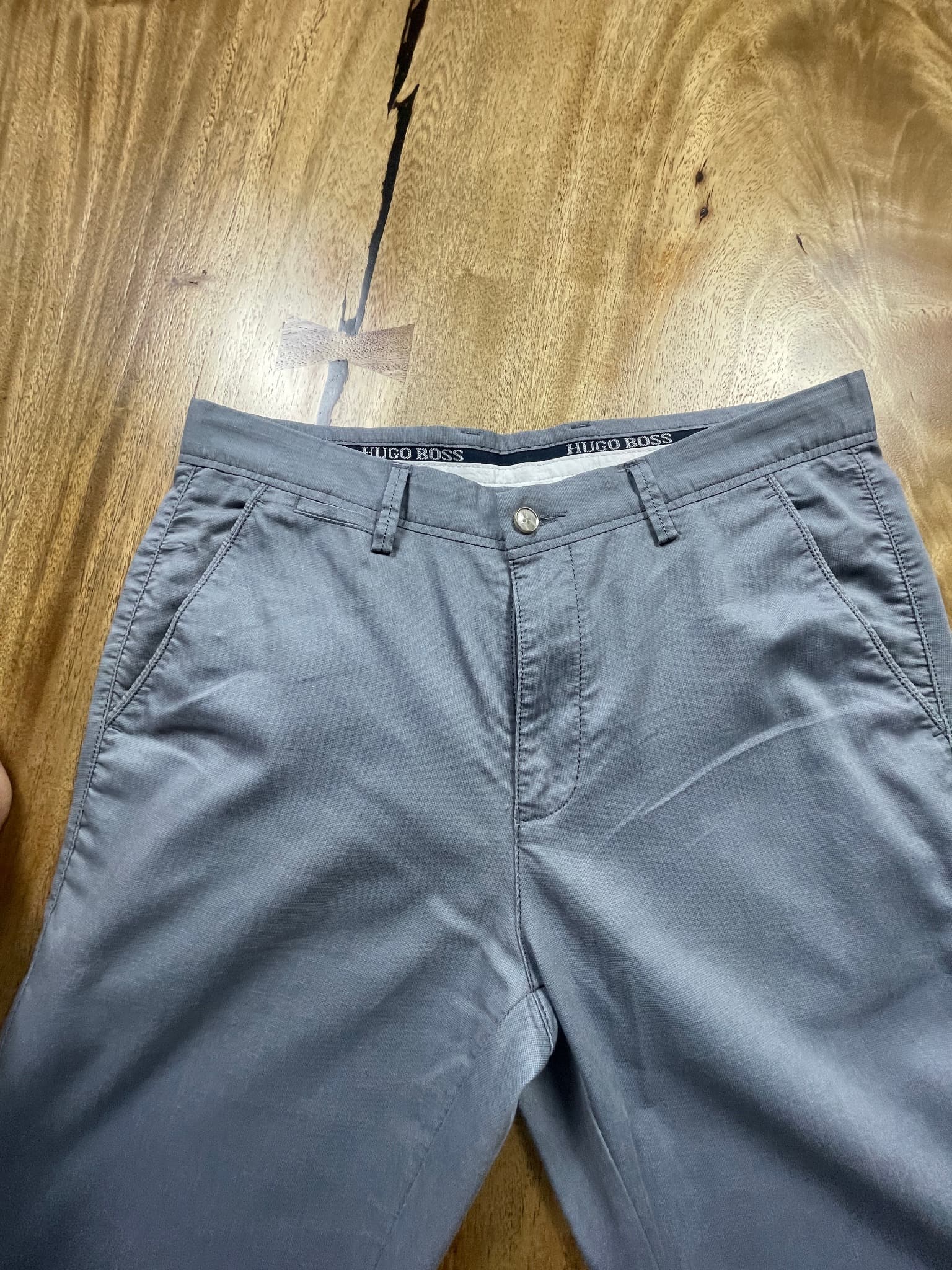 Hugo Boss Chino Pants Button-Closure Pockets Grey Men's 32 — photo 2 of 9