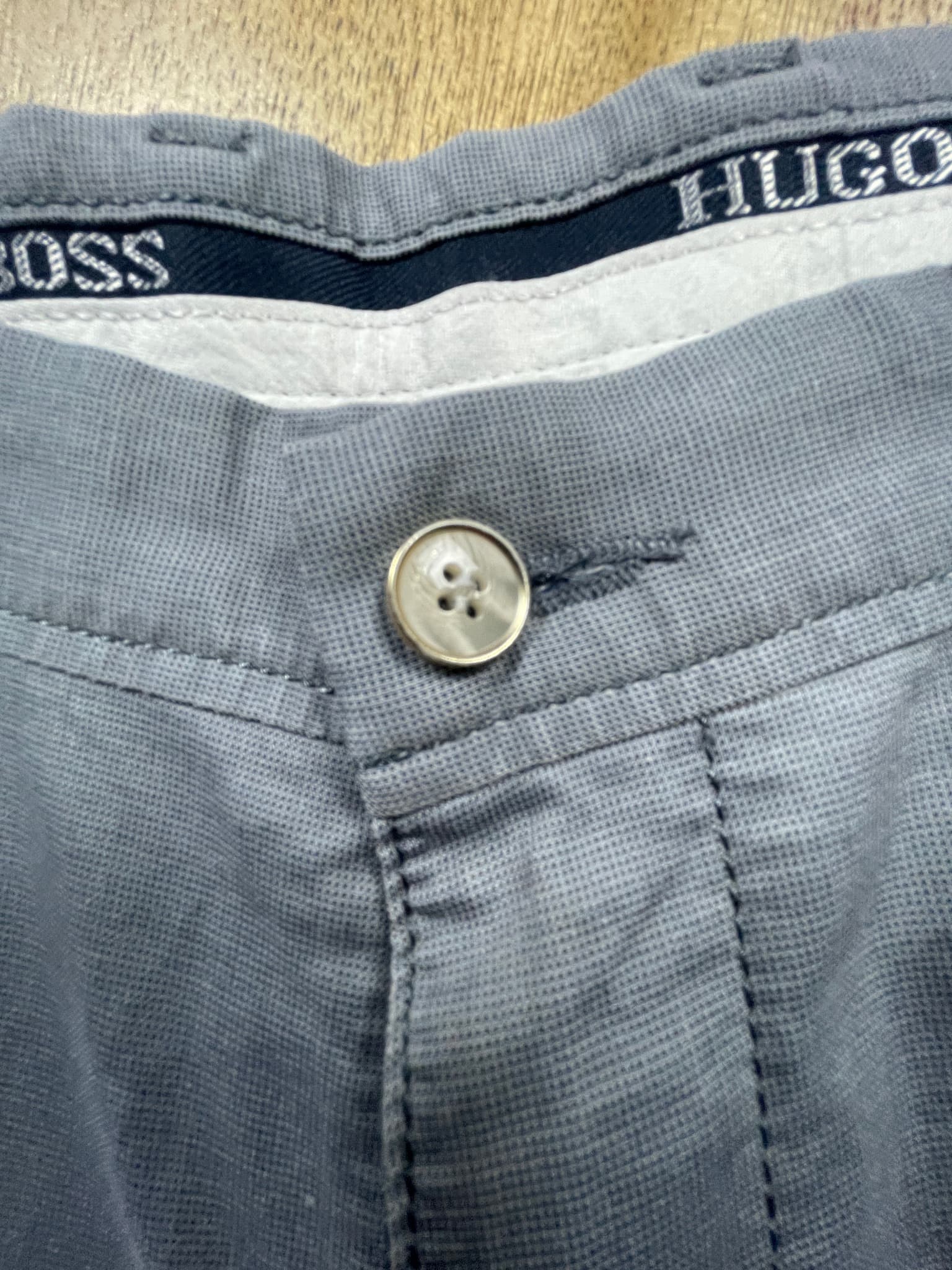Hugo Boss Chino Pants Button-Closure Pockets Grey Men's 32 — photo 3 of 9
