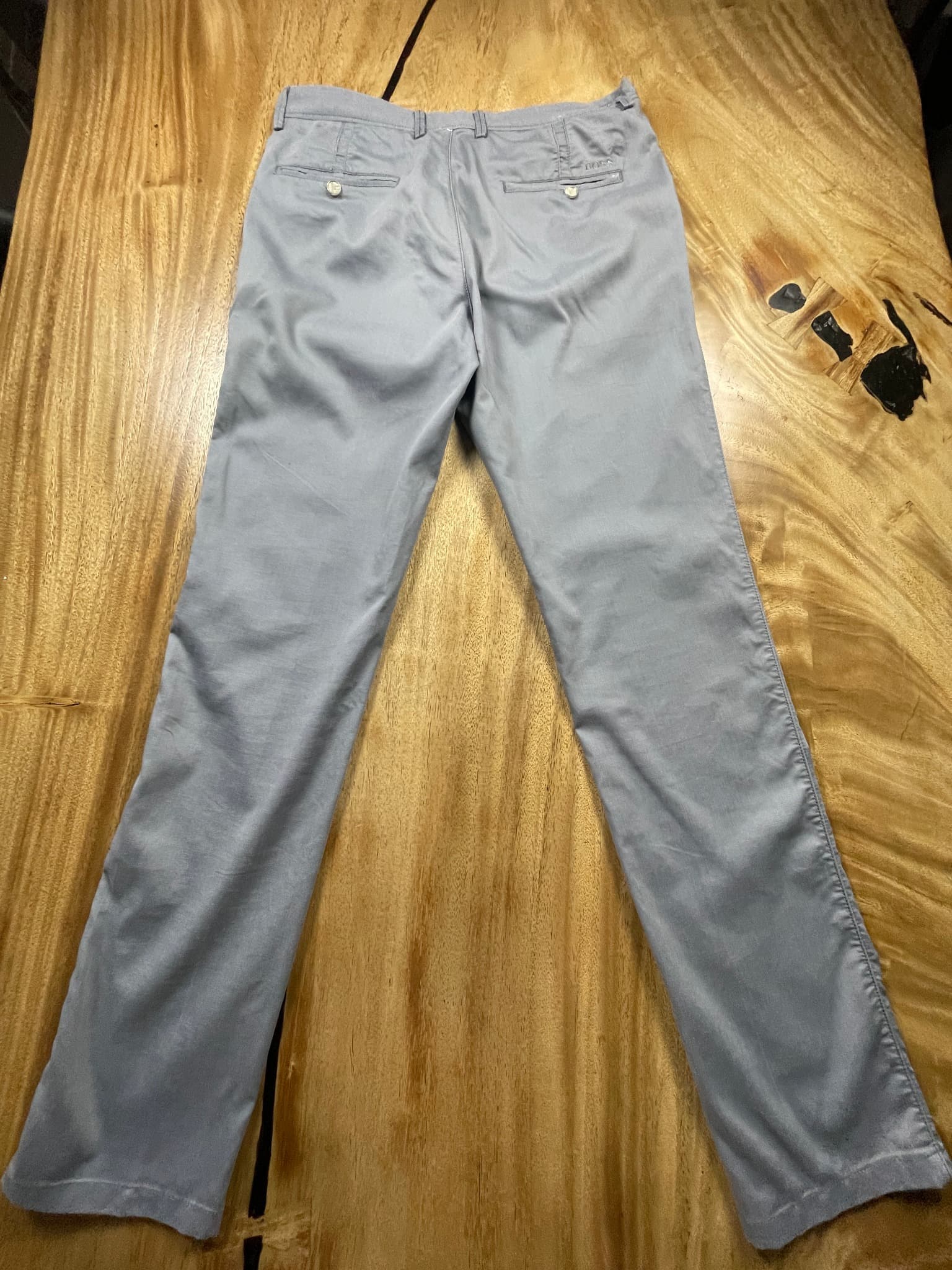 Hugo Boss Chino Pants Button-Closure Pockets Grey Men's 32 — photo 6 of 9