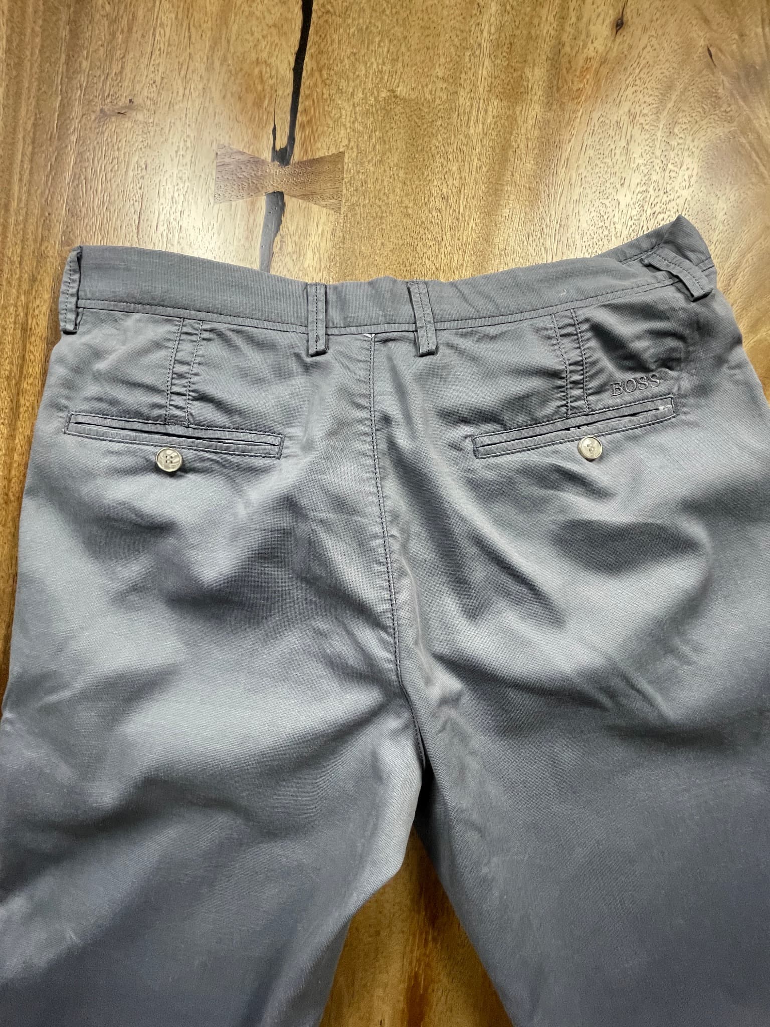 Hugo Boss Chino Pants Button-Closure Pockets Grey Men's 32 — photo 8 of 9