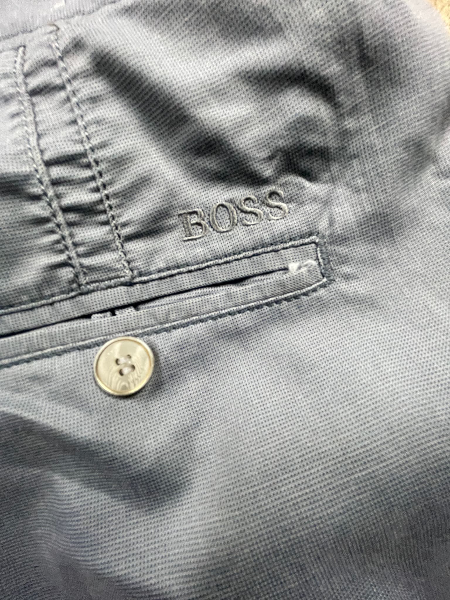Hugo Boss Chino Pants Button-Closure Pockets Grey Men's 32 — photo 9 of 9