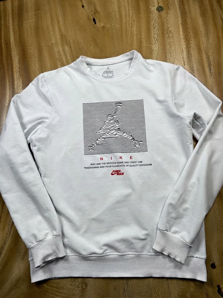 Jordan Brand Graphic Crewneck Sweatshirt Line-Art White Men's L — photo 1 of 5