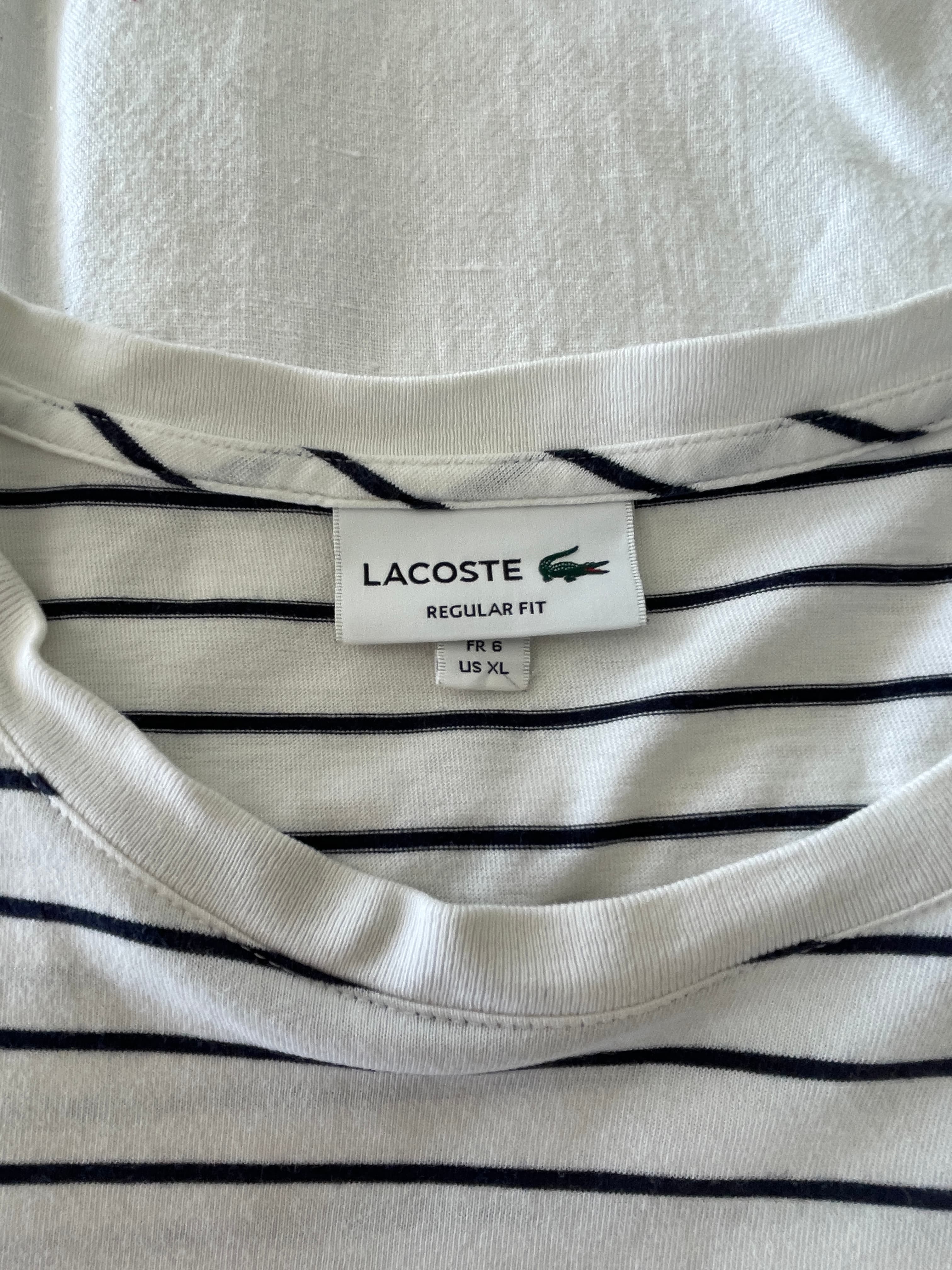 Lacoste Men's Regular Fit Striped Crew Neck T-Shirt — photo 2 of 6