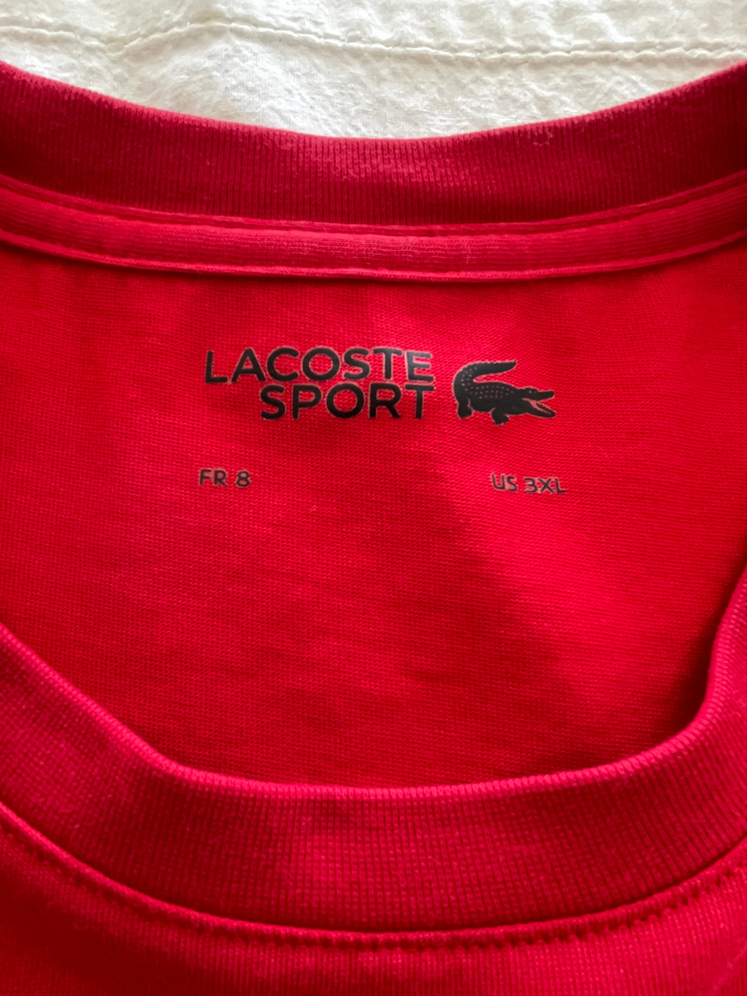 LACOSTE SPORT Sport Red Ultra Dry Crew Neck T-Shirt — photo 2 of 8