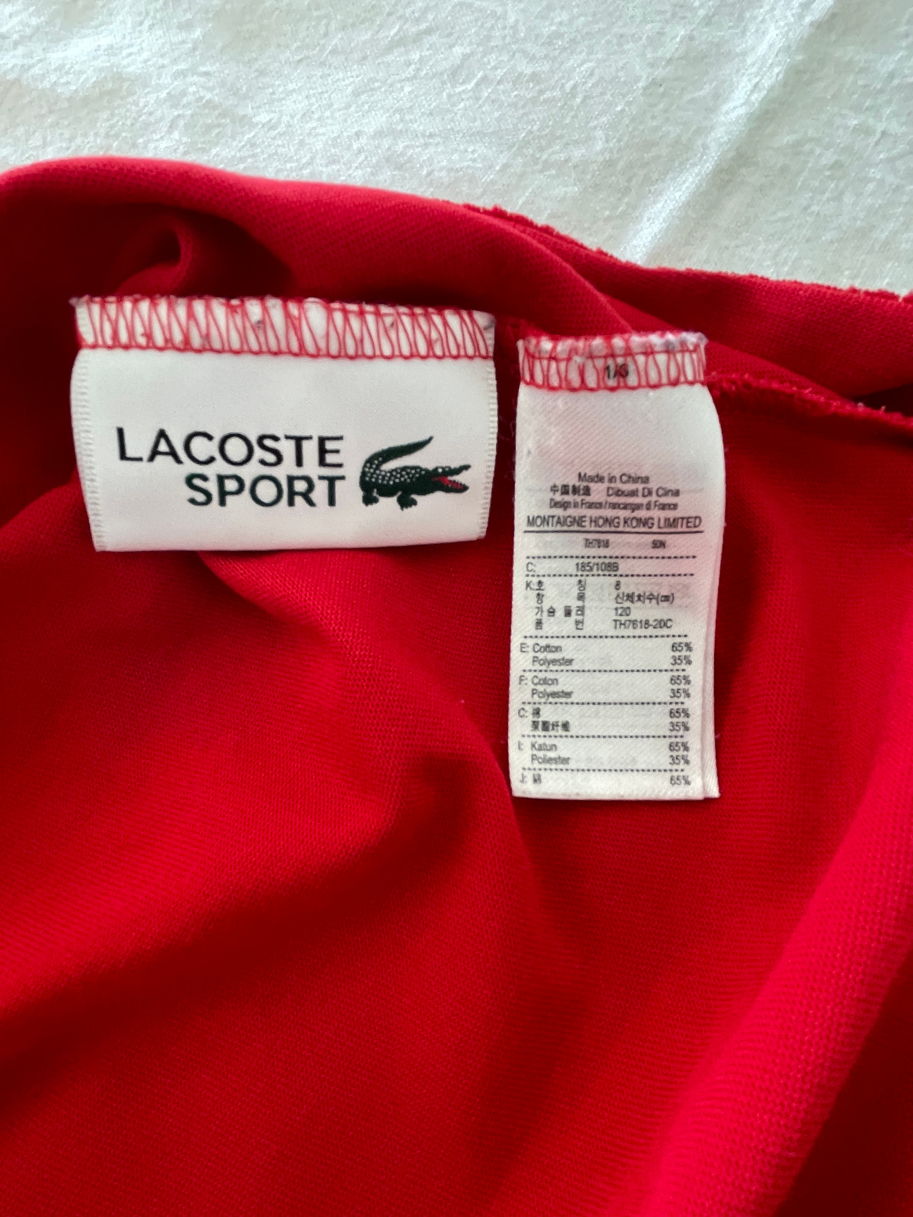LACOSTE SPORT Sport Red Ultra Dry Crew Neck T-Shirt — photo 3 of 8