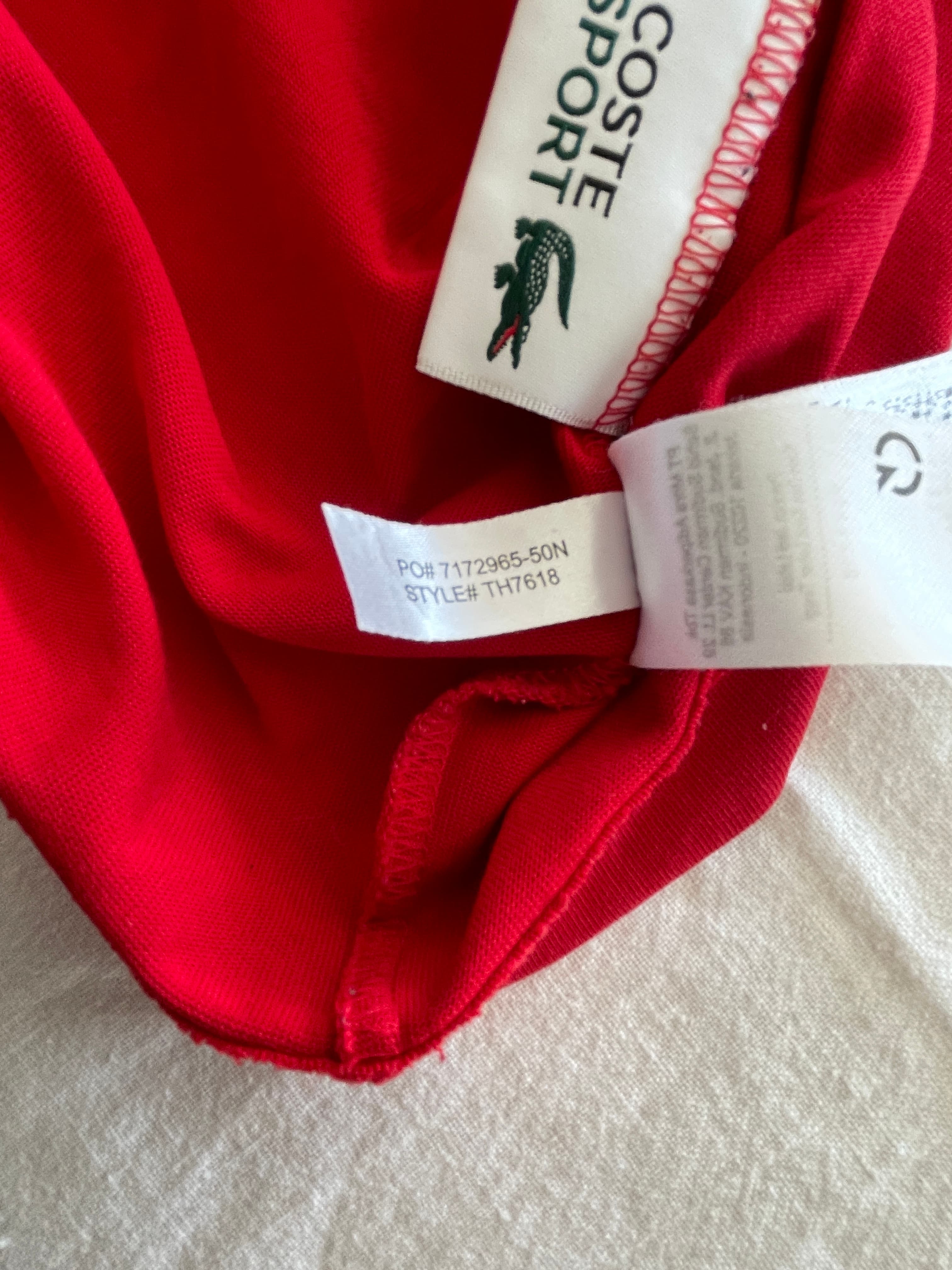 LACOSTE SPORT Sport Red Ultra Dry Crew Neck T-Shirt — photo 4 of 8