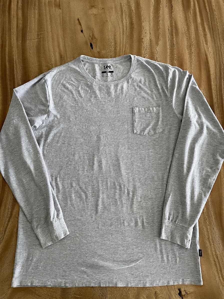 Lee Long Sleeve Pocket T-Shirt Crew Neck Grey Men's XLT — photo 1 of 9
