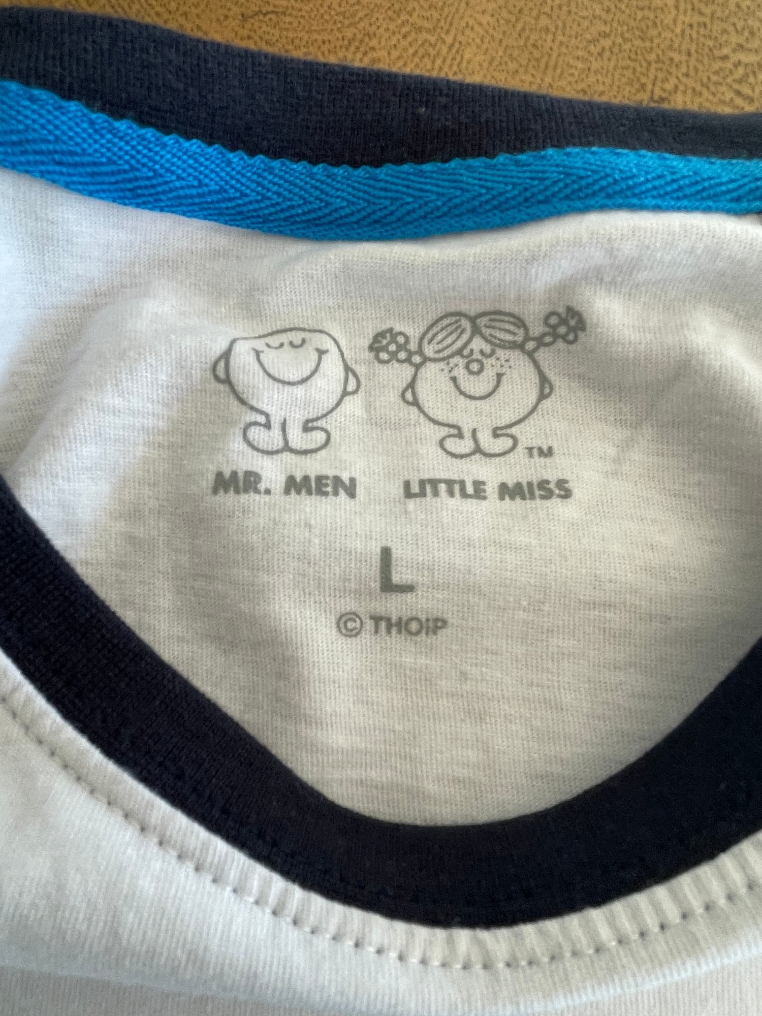 mitchdowa. Ringer T-Shirt Happy Grumpy Strong Graphic White Size L — photo 4 of 7
