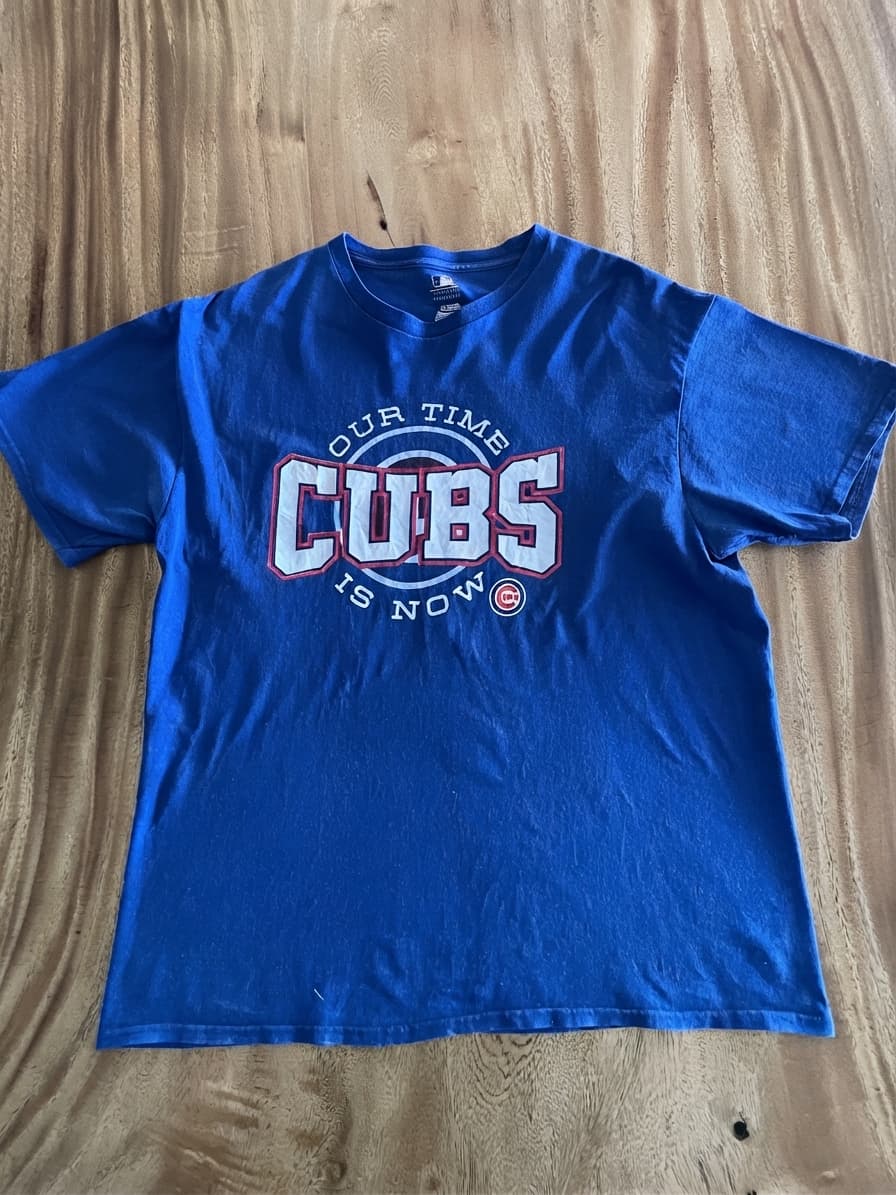 MLB Chicago Cubs Our Time Is Now Graphic T-Shirt Blue Men's XL — photo 1 of 8