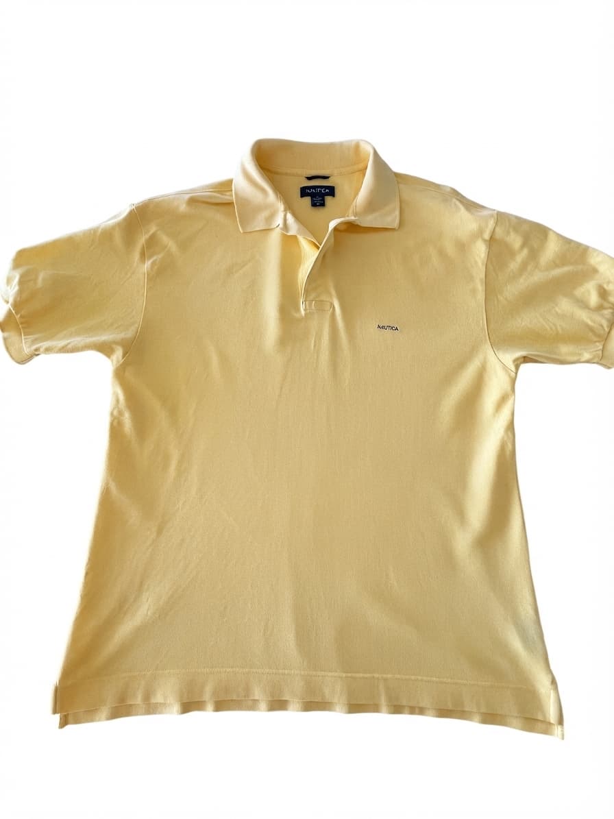 Nautica Men's Yellow Polo Shirt Size M 100% Cotton — photo 1 of 10