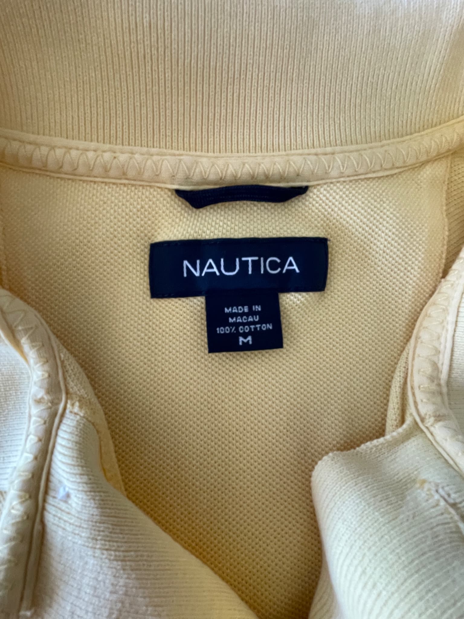 Nautica Men's Yellow Polo Shirt Size M 100% Cotton — photo 2 of 10