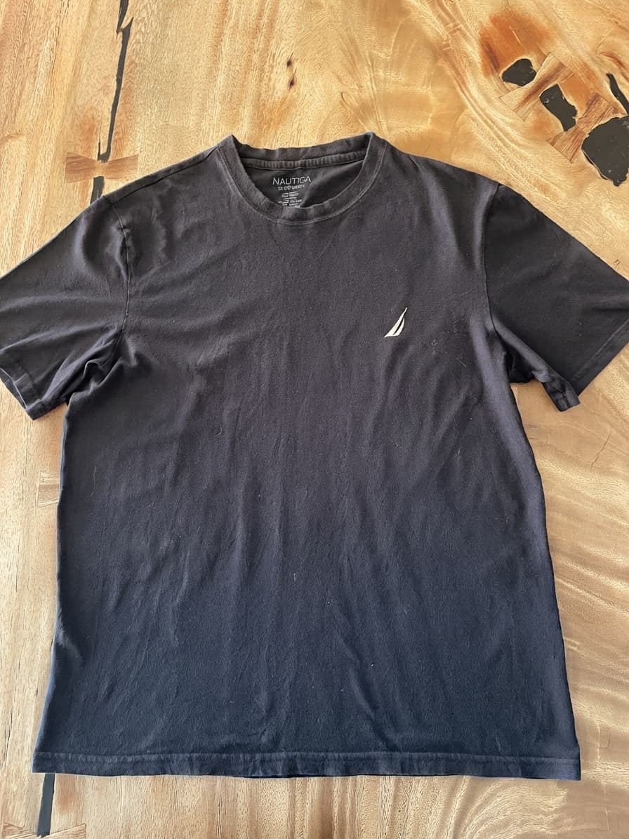 Nautica Sleepwear Crew Neck T-Shirt Logo Black Men's M — photo 1 of 6
