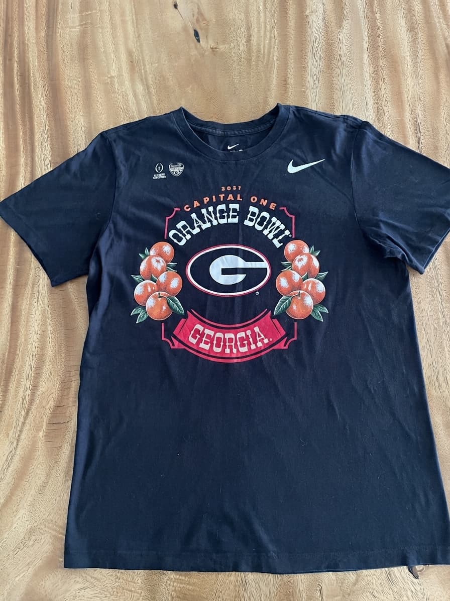 Nike 2021 Capital One Orange Bowl Georgia Bulldogs T-Shirt Black Men's M — photo 1 of 9