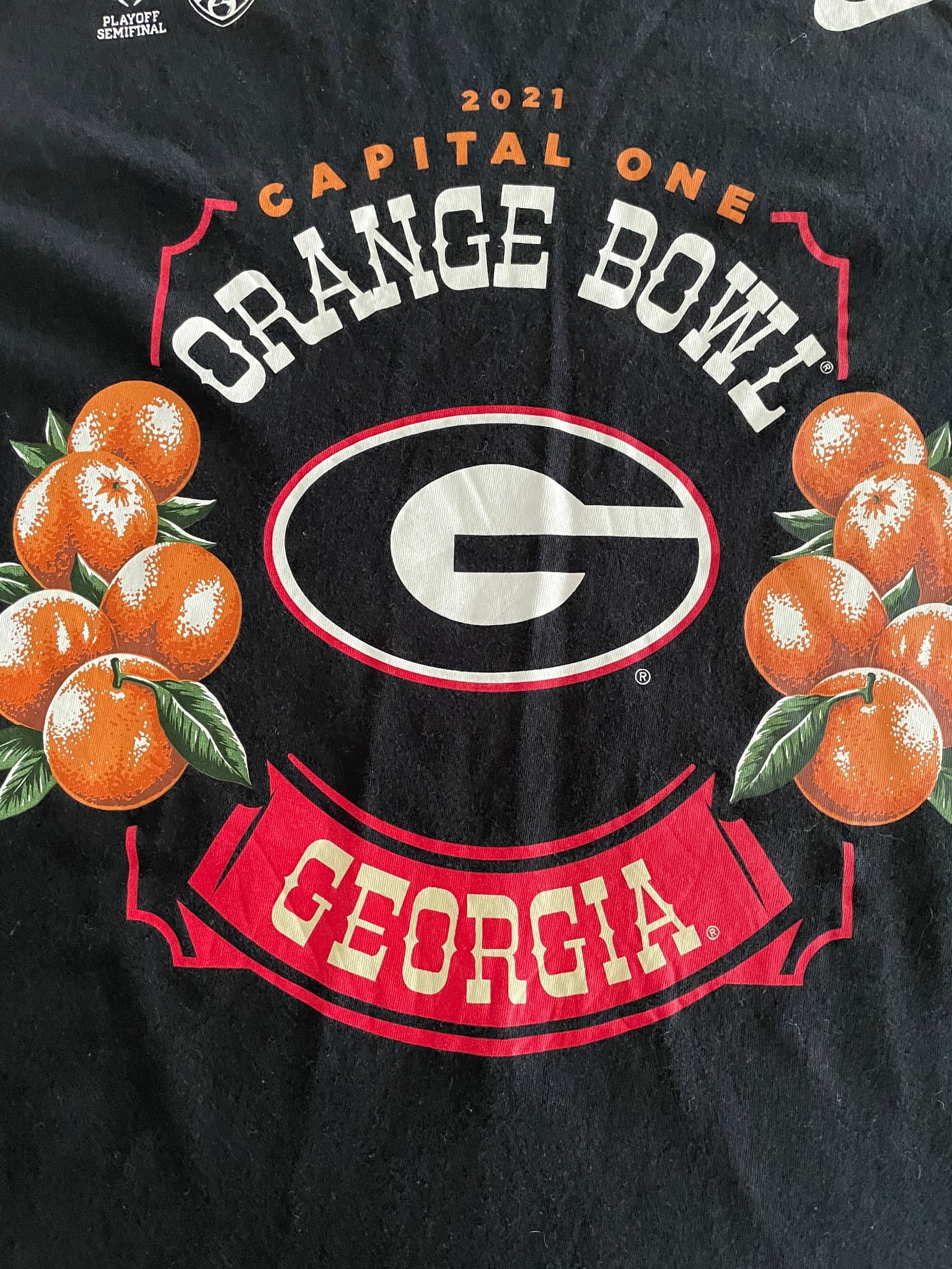 Nike 2021 Capital One Orange Bowl Georgia Bulldogs T-Shirt Black Men's M — photo 2 of 9