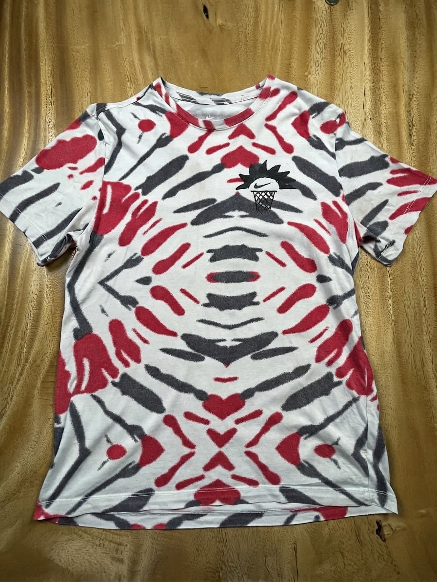 Nike Basketball Graphic T-Shirt Block Party Tie-Dye Multi Men's M — photo 1 of 10