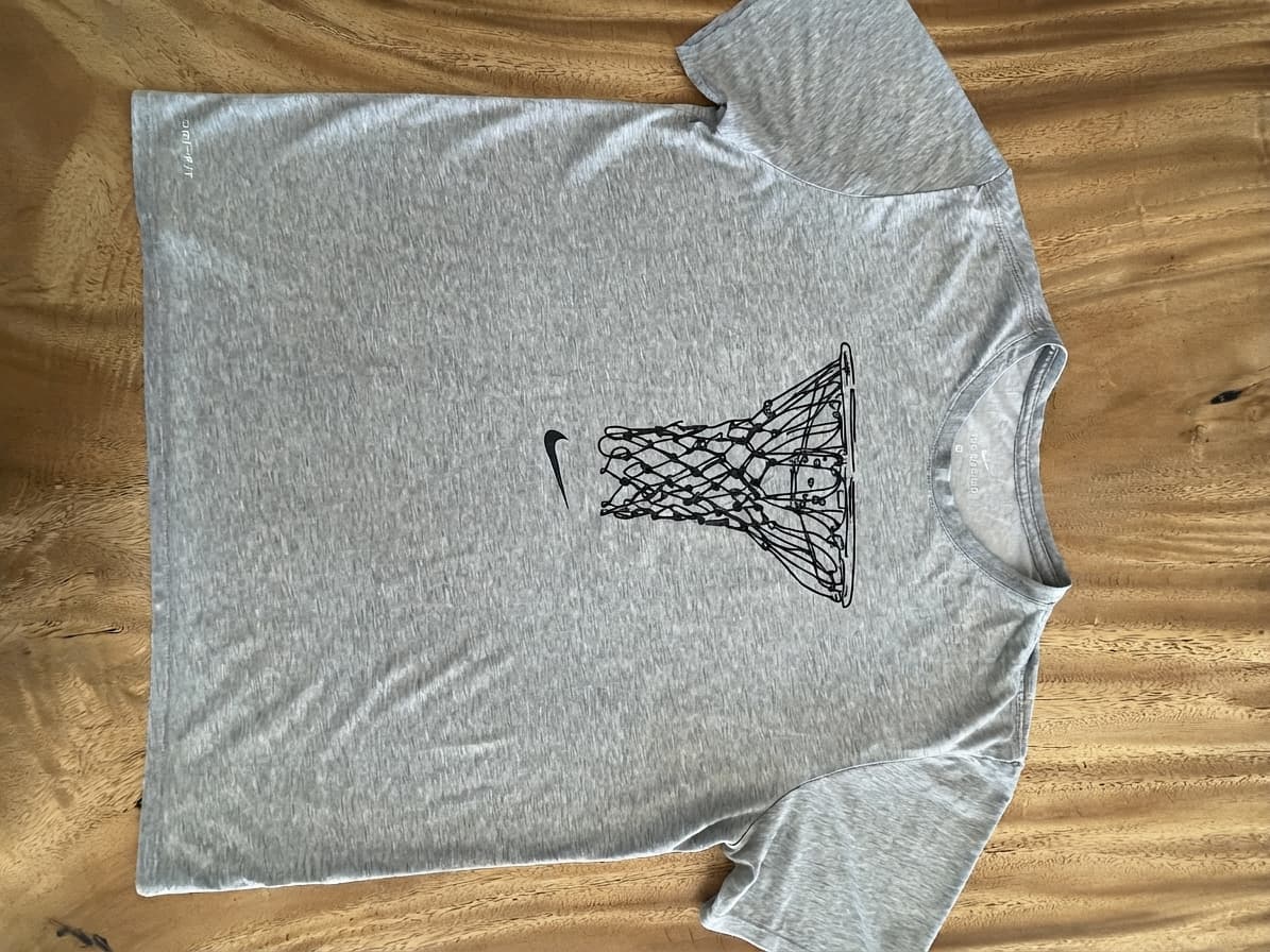 Nike Dri-FIT Basketball Net Graphic T-Shirt Grey Men's XL — photo 1 of 9