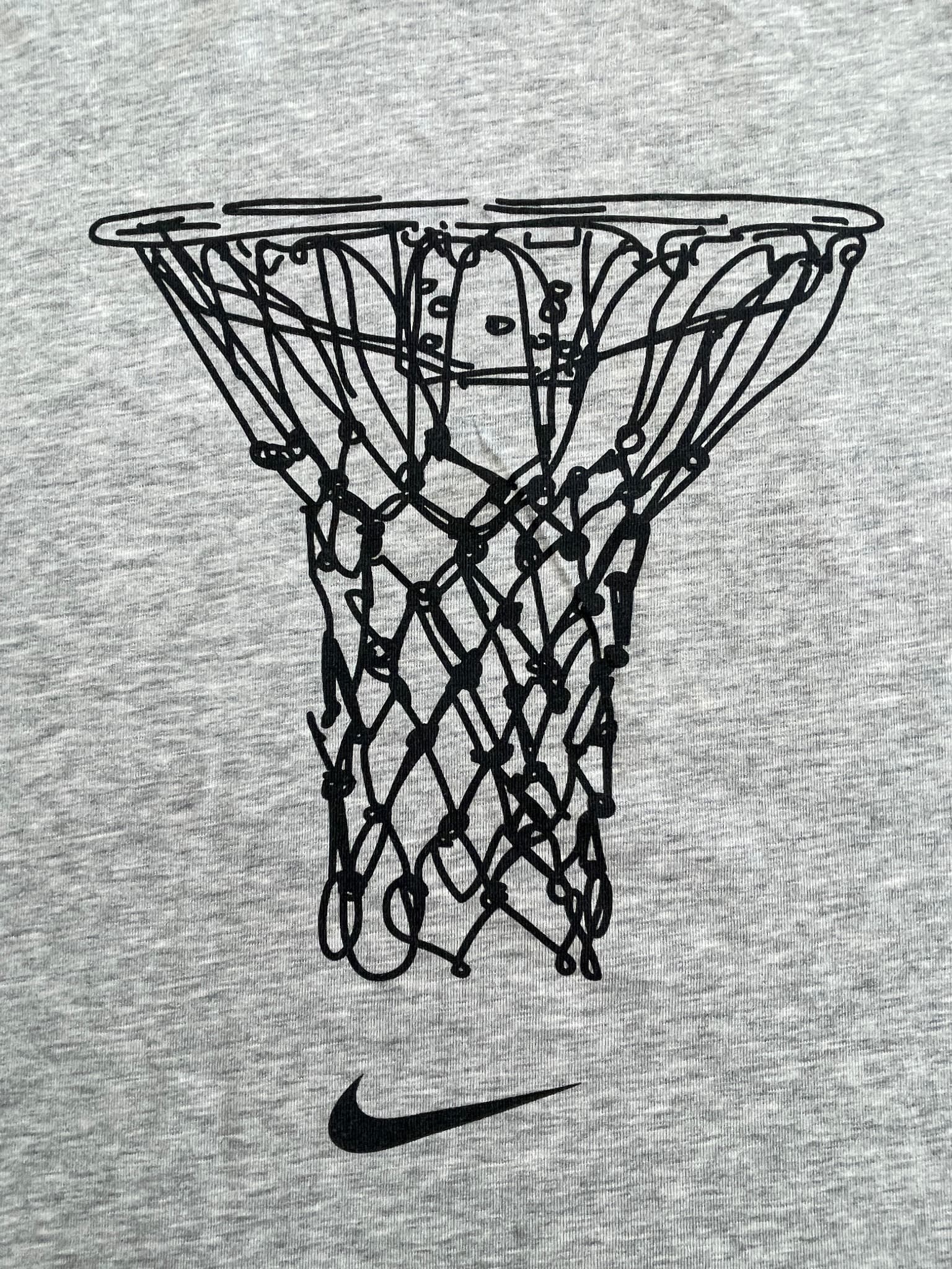 Nike Dri-FIT Basketball Net Graphic T-Shirt Grey Men's XL — photo 2 of 9