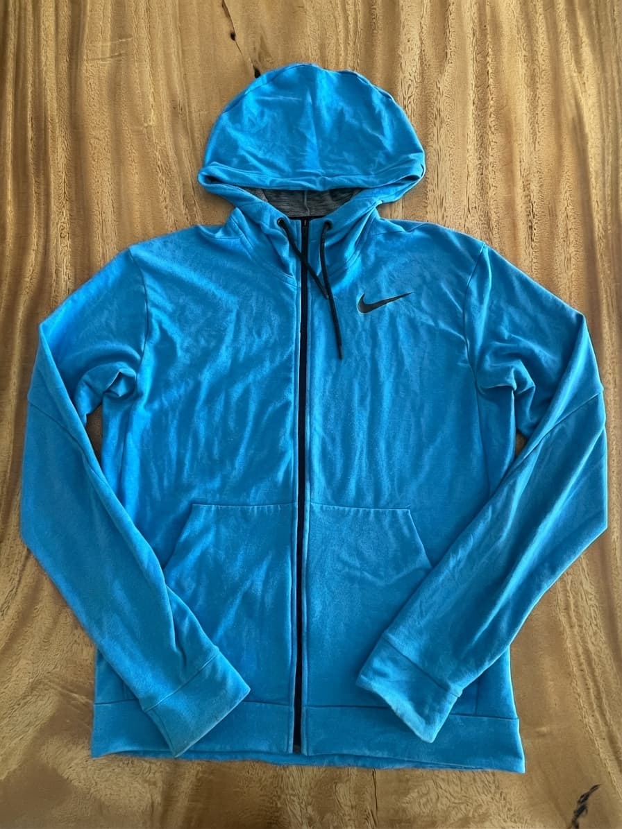 Nike Dri-FIT Full-Zip Training Hoodie Blue Men's M — photo 1 of 15
